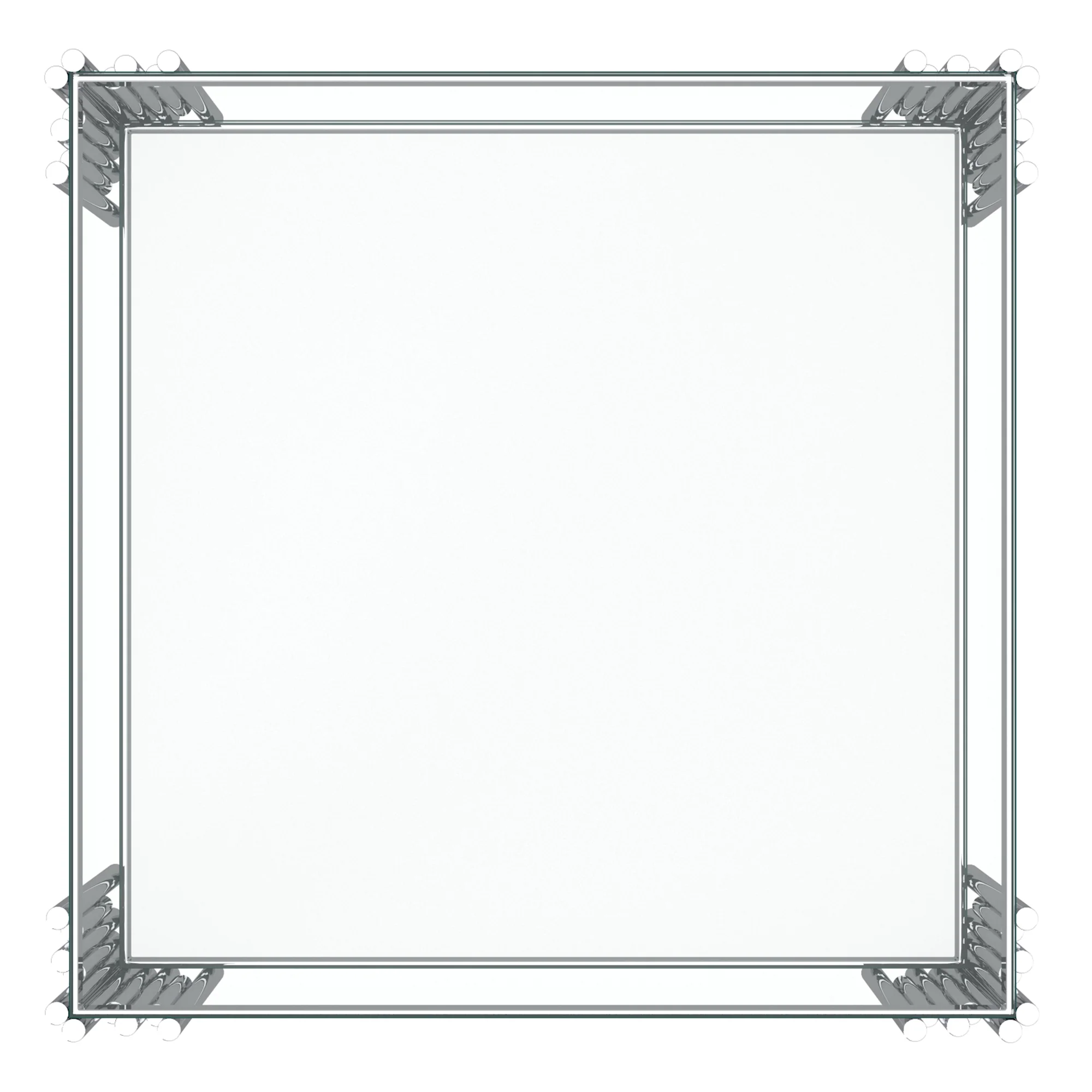 Worldwide Home Furnishings Estrel-Accent Table Large-Silver Large Accent Table 501-630CH_L - Image 4