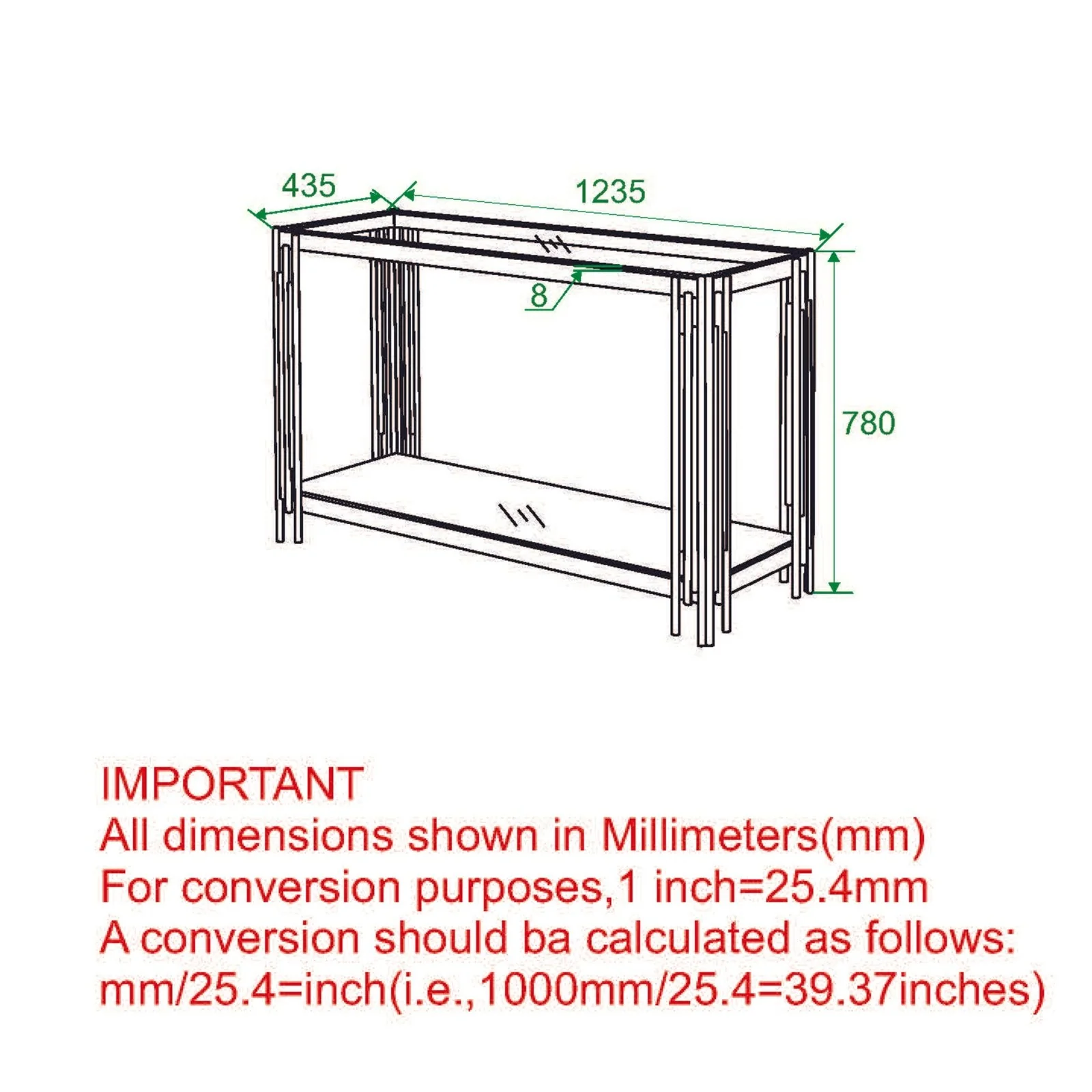 Worldwide Home Furnishings Estrel-Console Table-Silver Console Table 502-630CH - Image 8