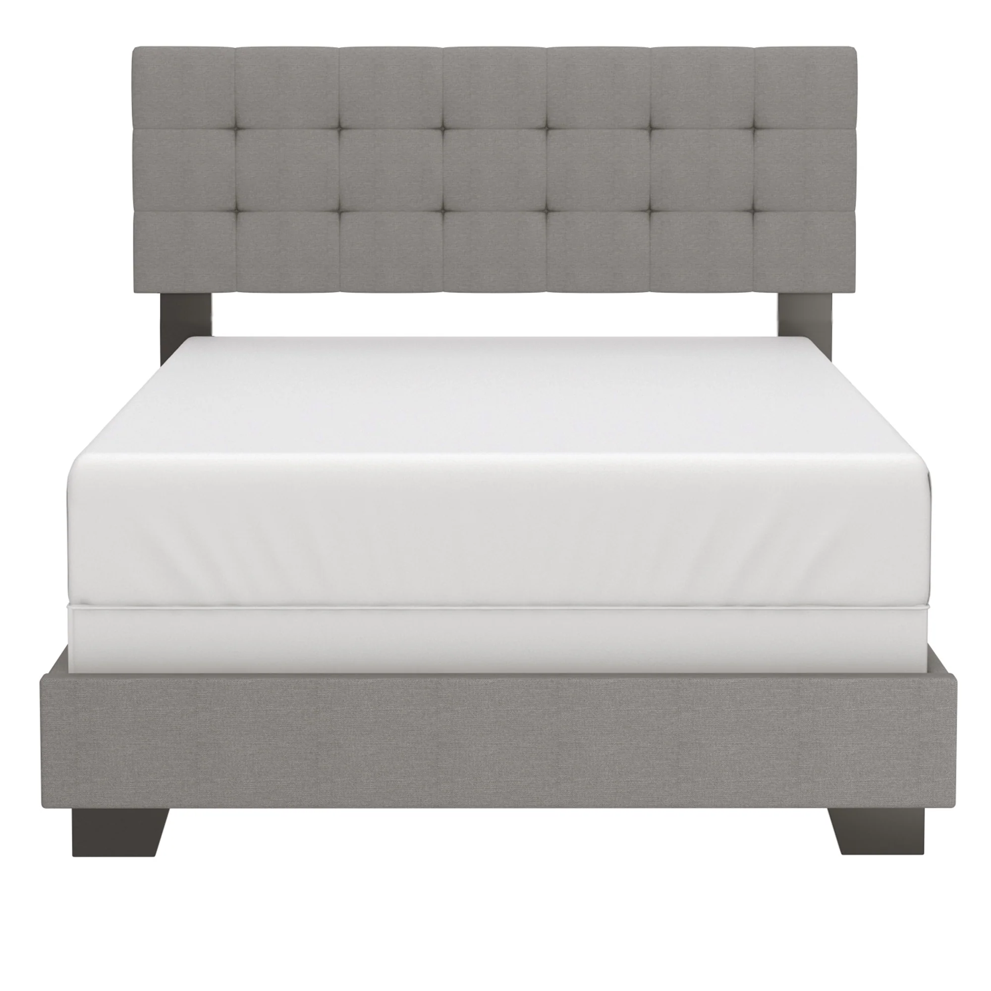Worldwide Home Furnishings Exton-54'' Bed-Light Grey 54" Double Bed 101-298D-LGY - Image 3