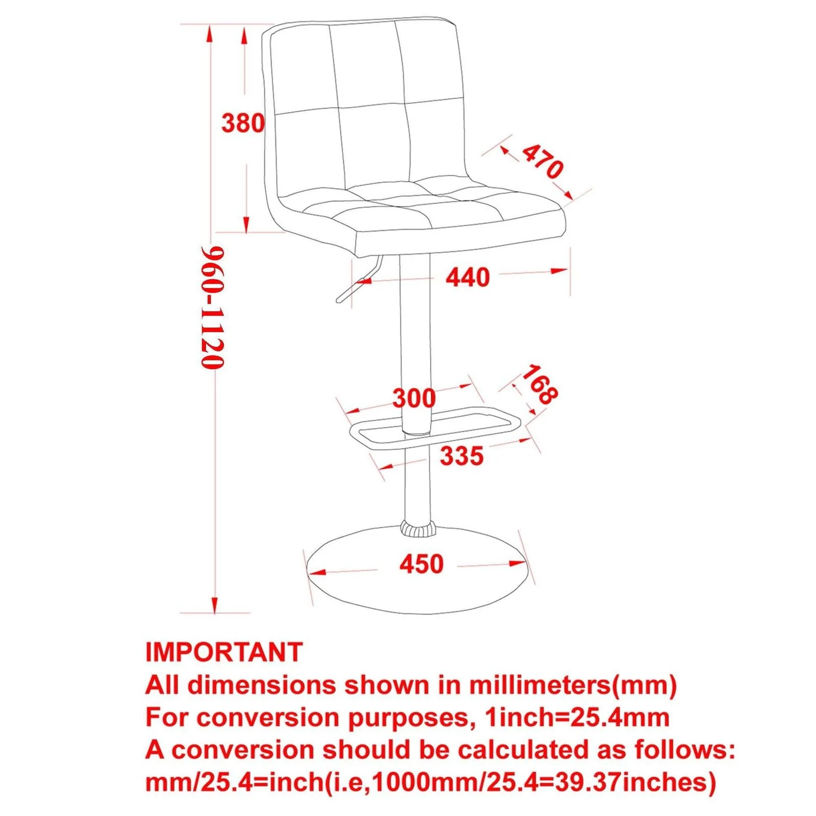 Worldwide Home Furnishings Fusion-Air Lift Stool-Black Adjustable Air-Lift Stool, Set Of 2 203-336BLK - Image 8