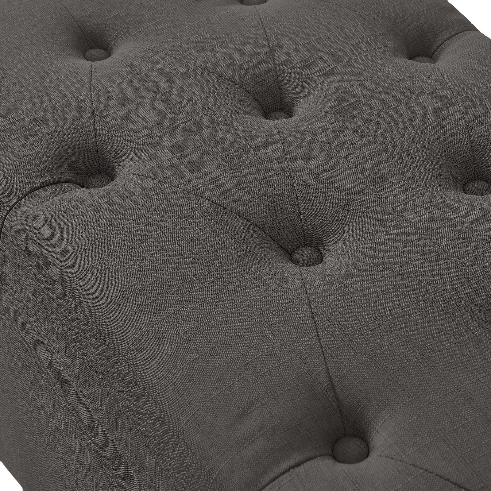 Worldwide Home Furnishings Harper-Storage Ottoman-Charcoal Rectangular Storage Ottoman 402-503CH - Image 6