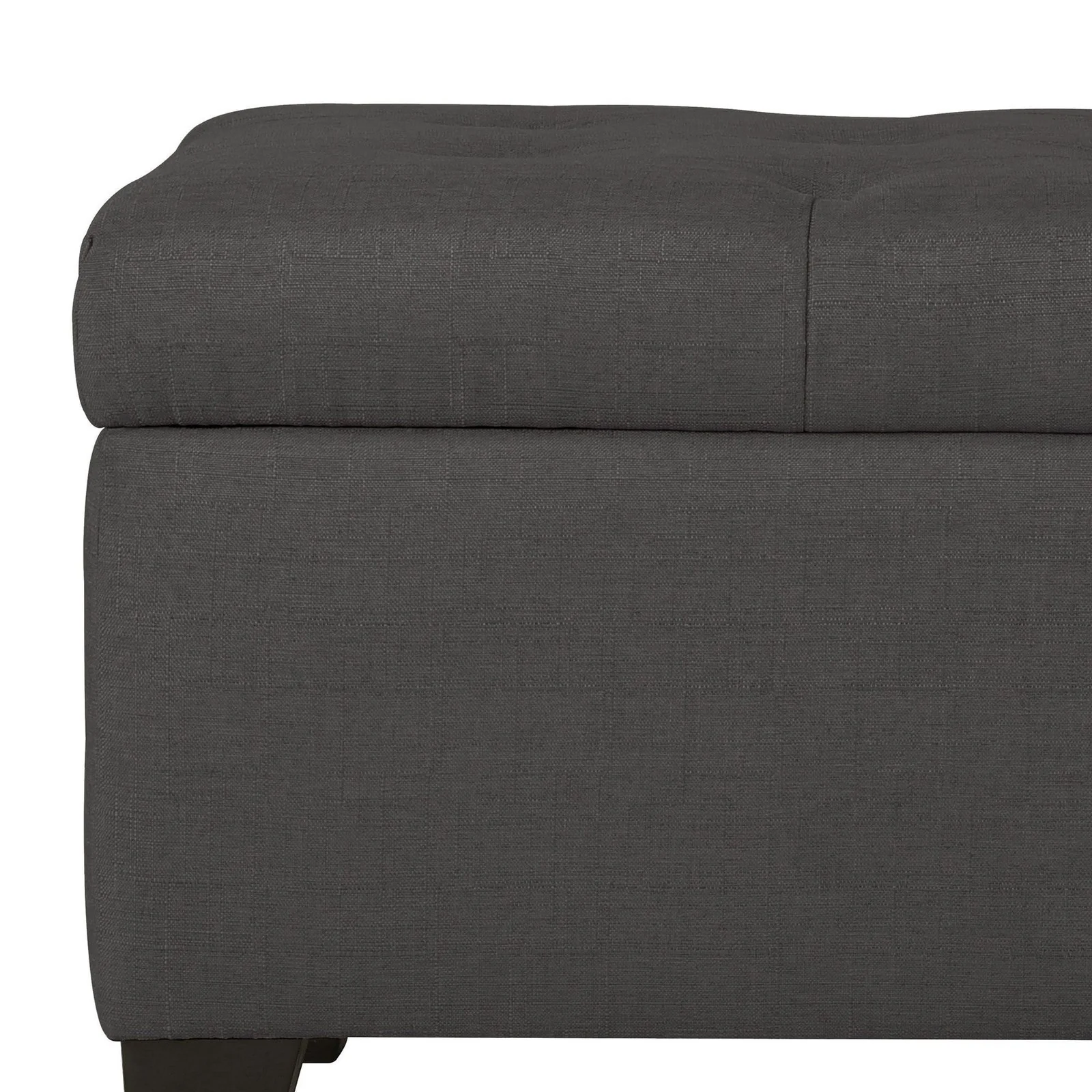 Worldwide Home Furnishings Harper-Storage Ottoman-Charcoal Rectangular Storage Ottoman 402-503CH - Image 7