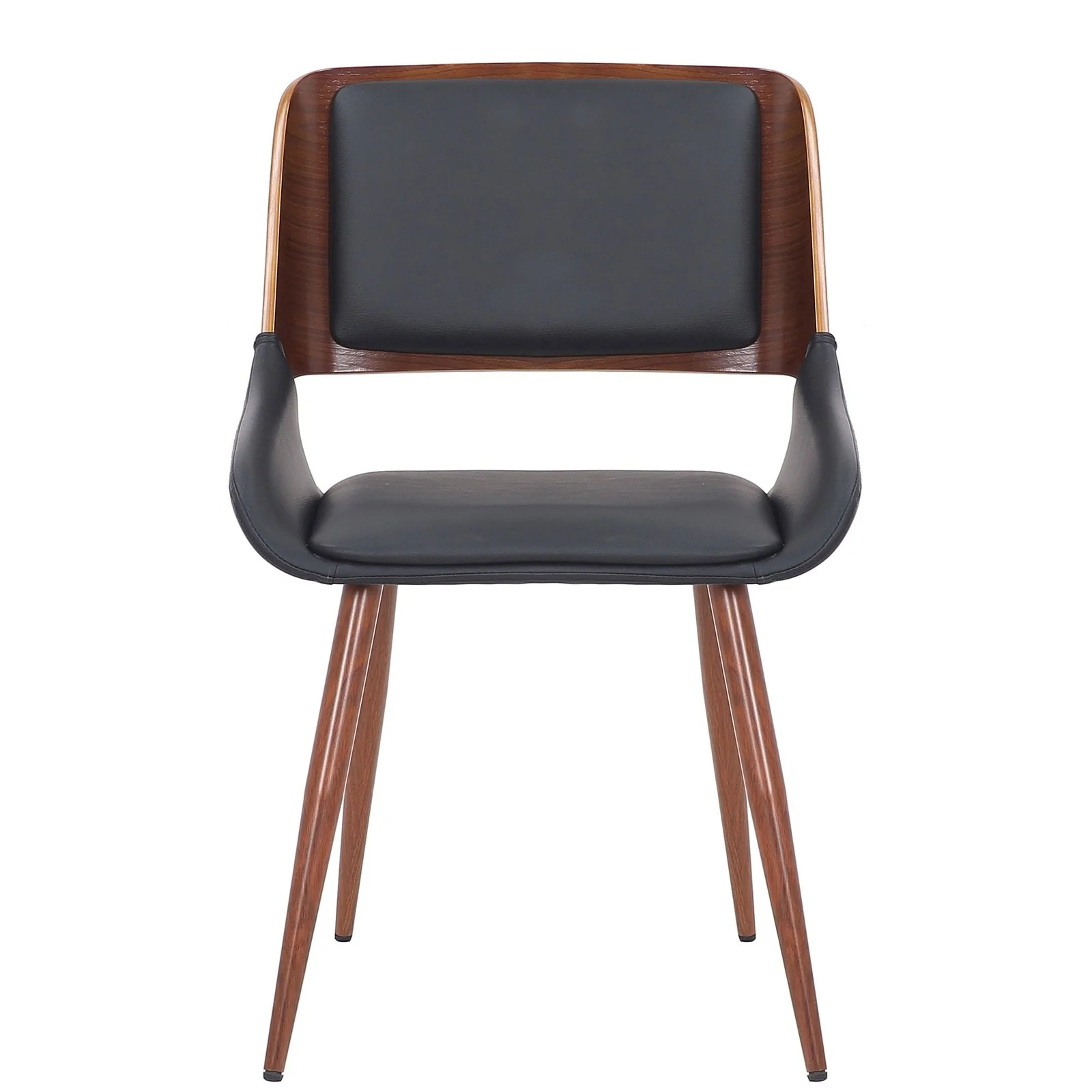 Worldwide Home Furnishings Hudson-Side Chair Pu-Black Side Chair, Faux Leather 202-582PUBK - Image 4