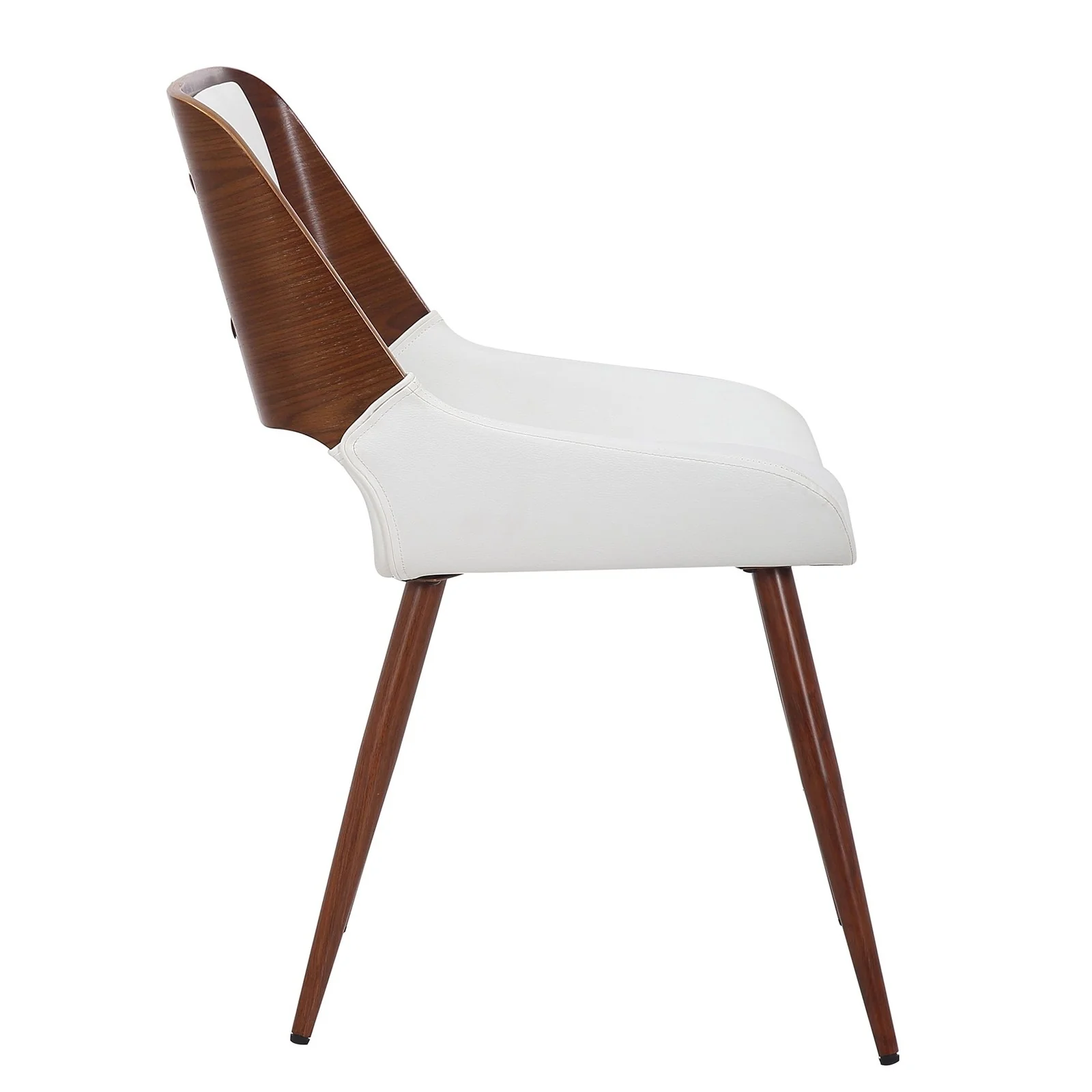 Worldwide Home Furnishings Hudson-Side Chair Pu-White Side Chair, Faux Leather 202-582PUWT - Image 5