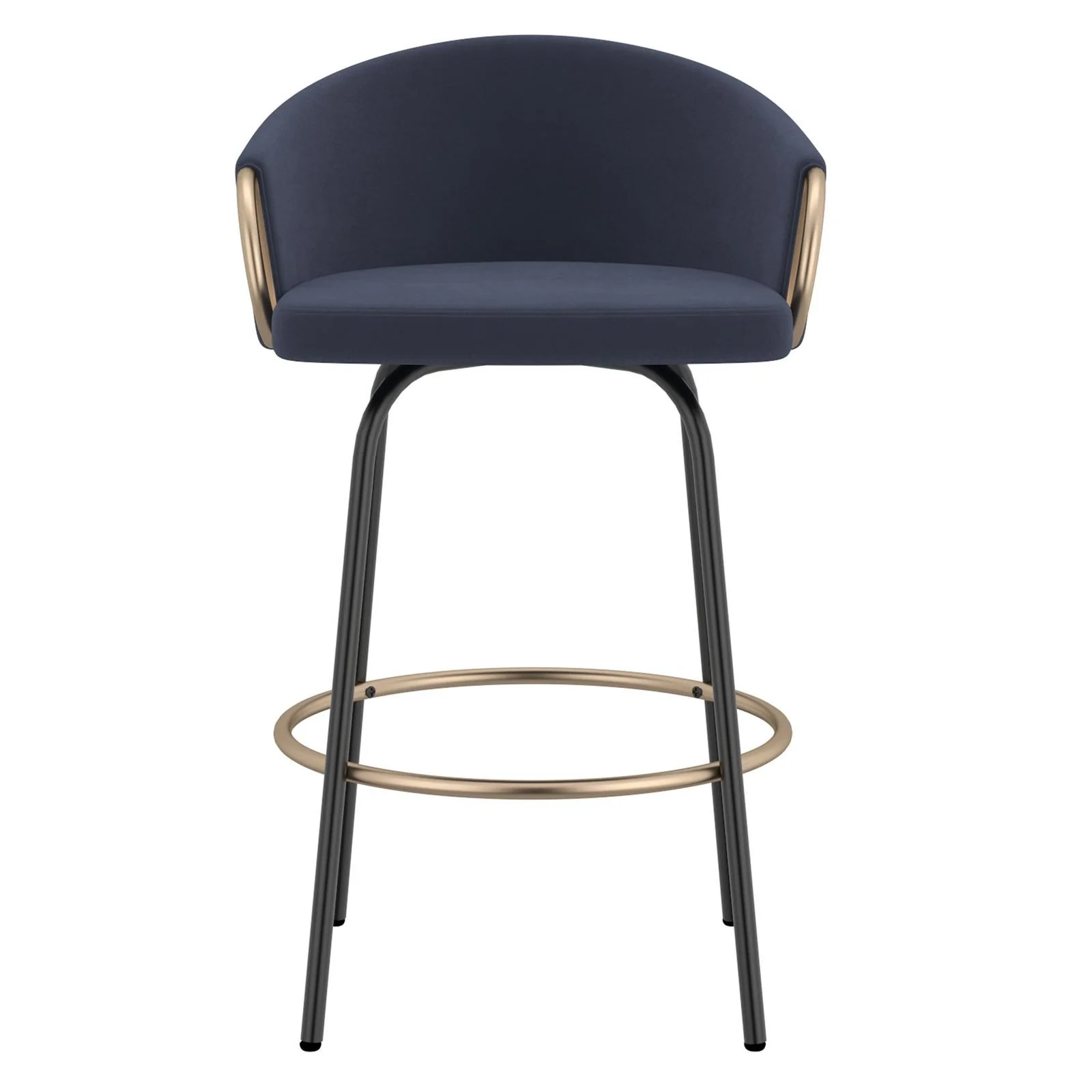 Worldwide Home Furnishings Lavo-26'' Counter Stool-Blue 26" Counter Stool W/Swivel, Set Of 2 203-560BLU - Image 5