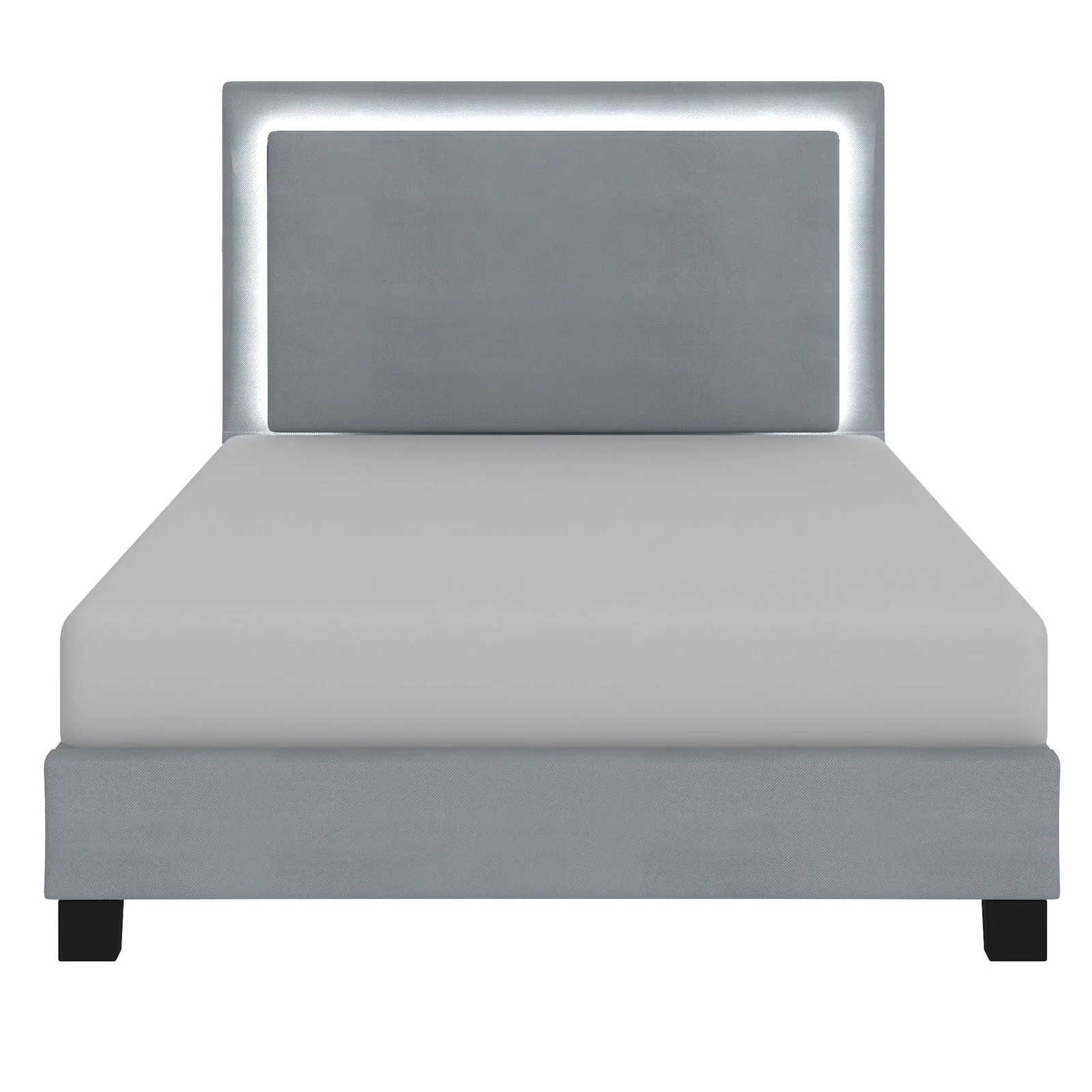 Worldwide Home Furnishings Lumina-60'' Platform Bed-Grey 60" Queen Platform Bed W/Light 101-088Q-GY - Image 4
