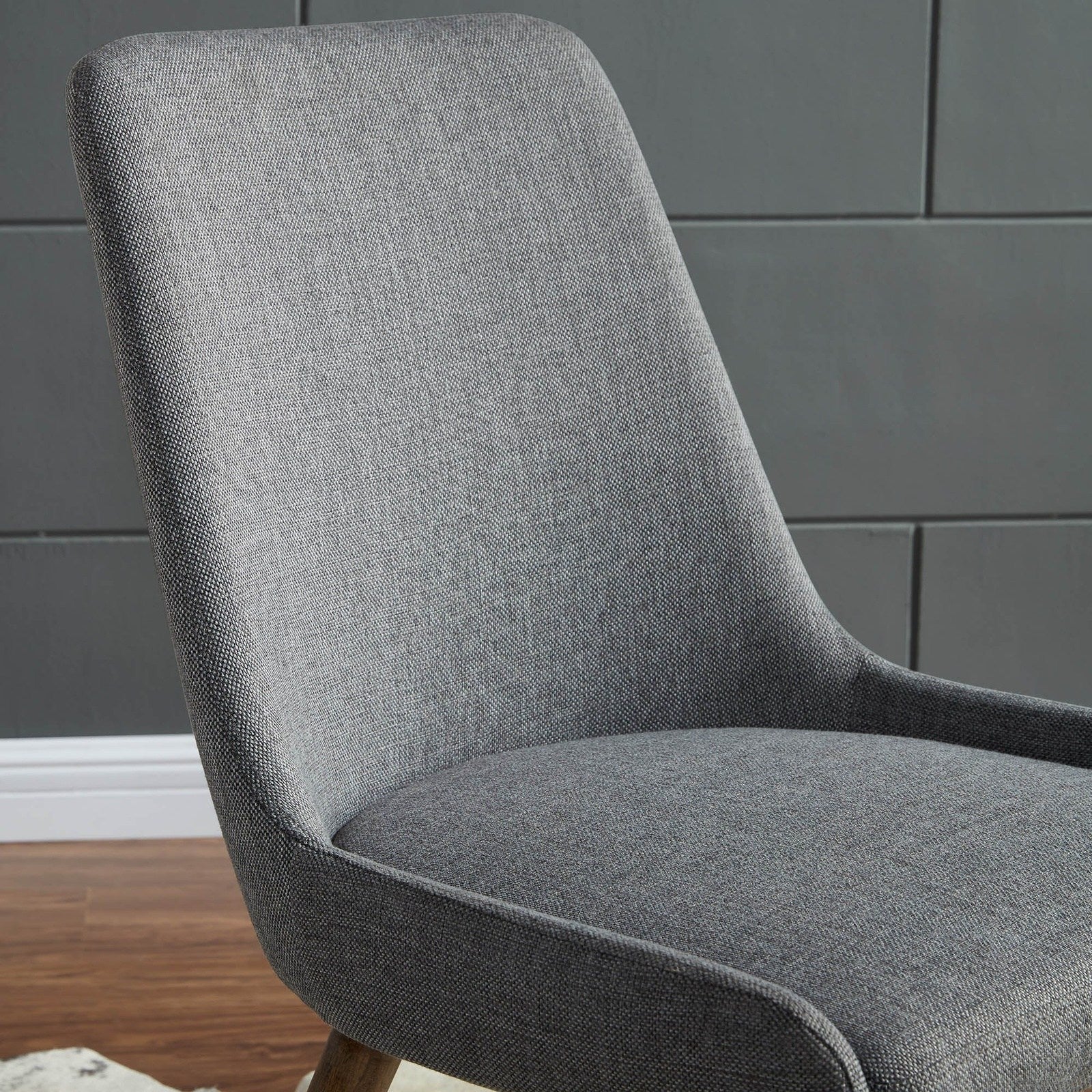 Worldwide Home Furnishings Mia-Side Chair-Dark Grey/Grey Leg Side Chair, Set Of 2 202-247GY/DG - Image 6