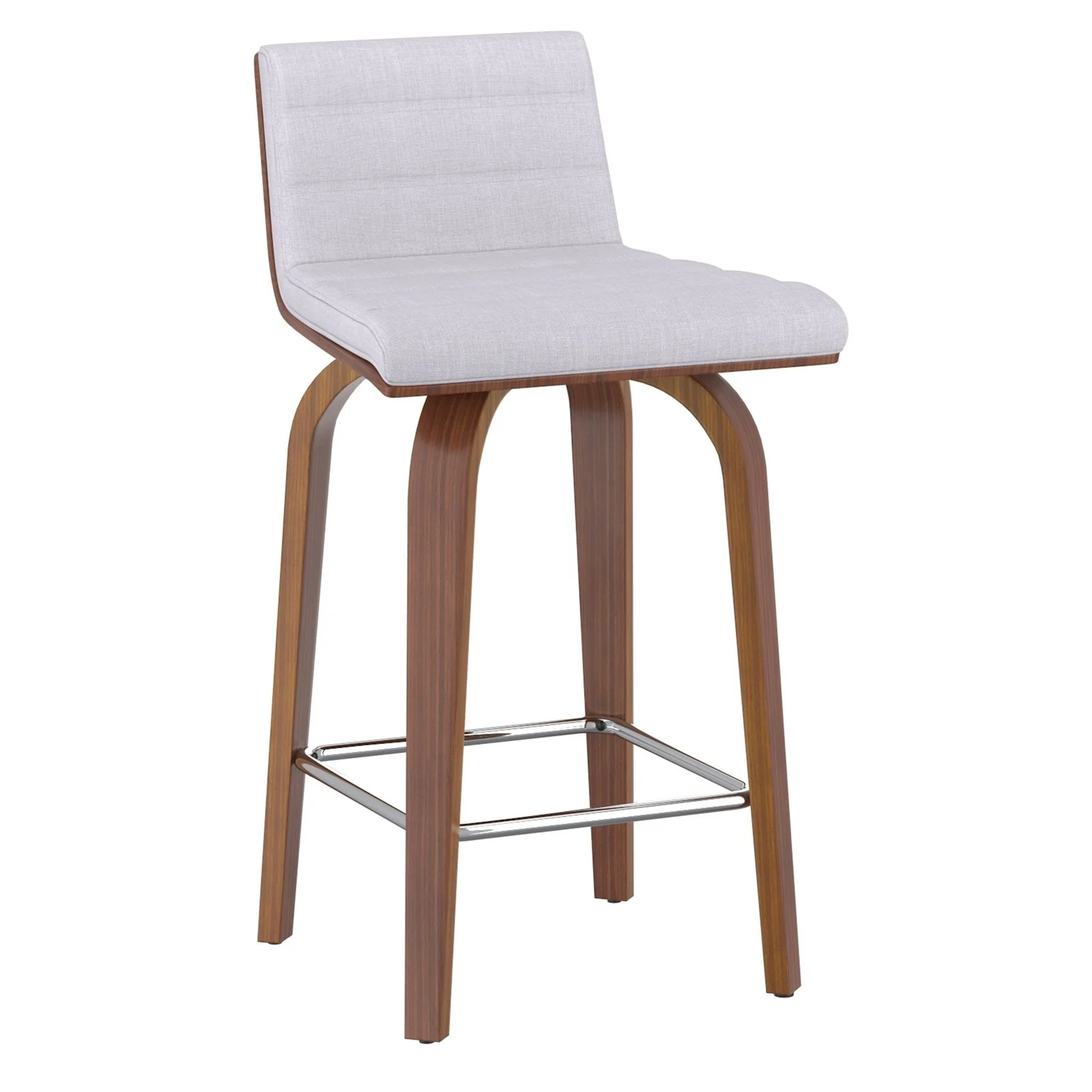Worldwide Home Furnishings Moreno-26'' Counter Stool-Grey 26" Counter Stool W/Swivel 203-584GY - Image 2