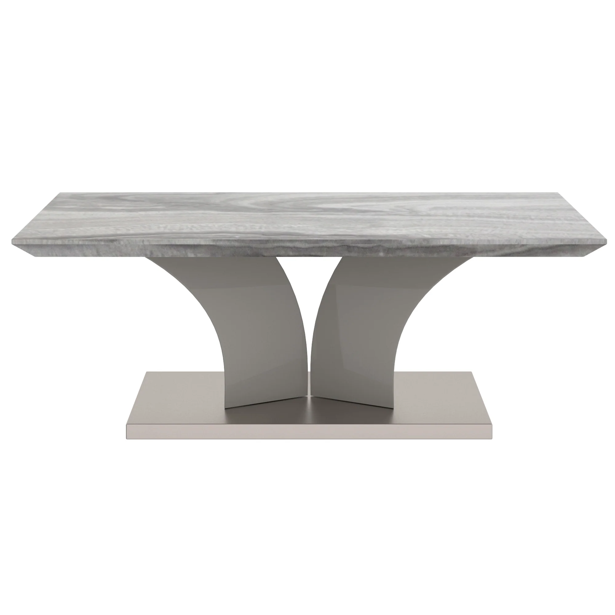 Worldwide Home Furnishings Napoli-Coffee Table-Grey Rectangular Coffee Table 301-545GY - Image 3