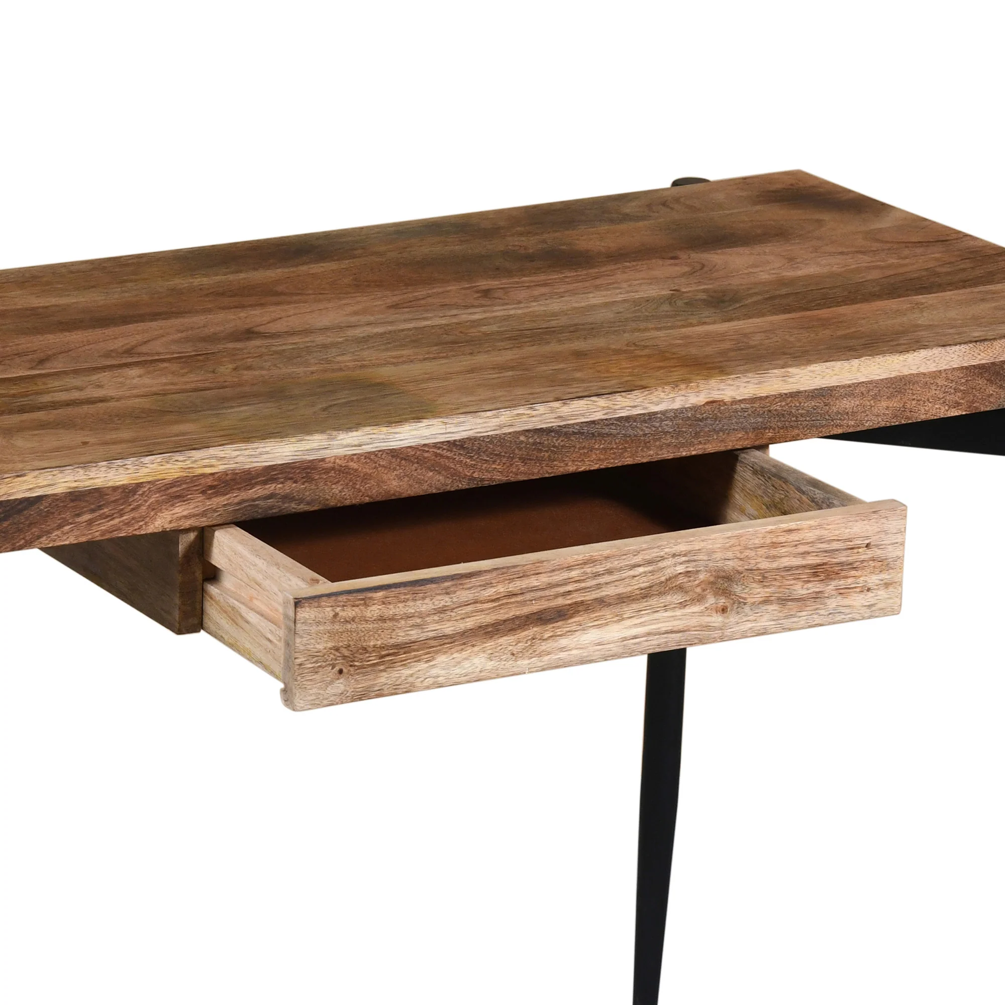 Worldwide Home Furnishings Navid-Desk-Natural Burnt Desk 801-380NAT - Image 3