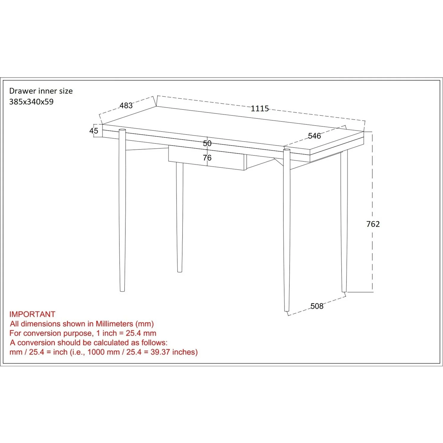 Worldwide Home Furnishings Navid-Desk-Natural Burnt Desk 801-380NAT - Image 8