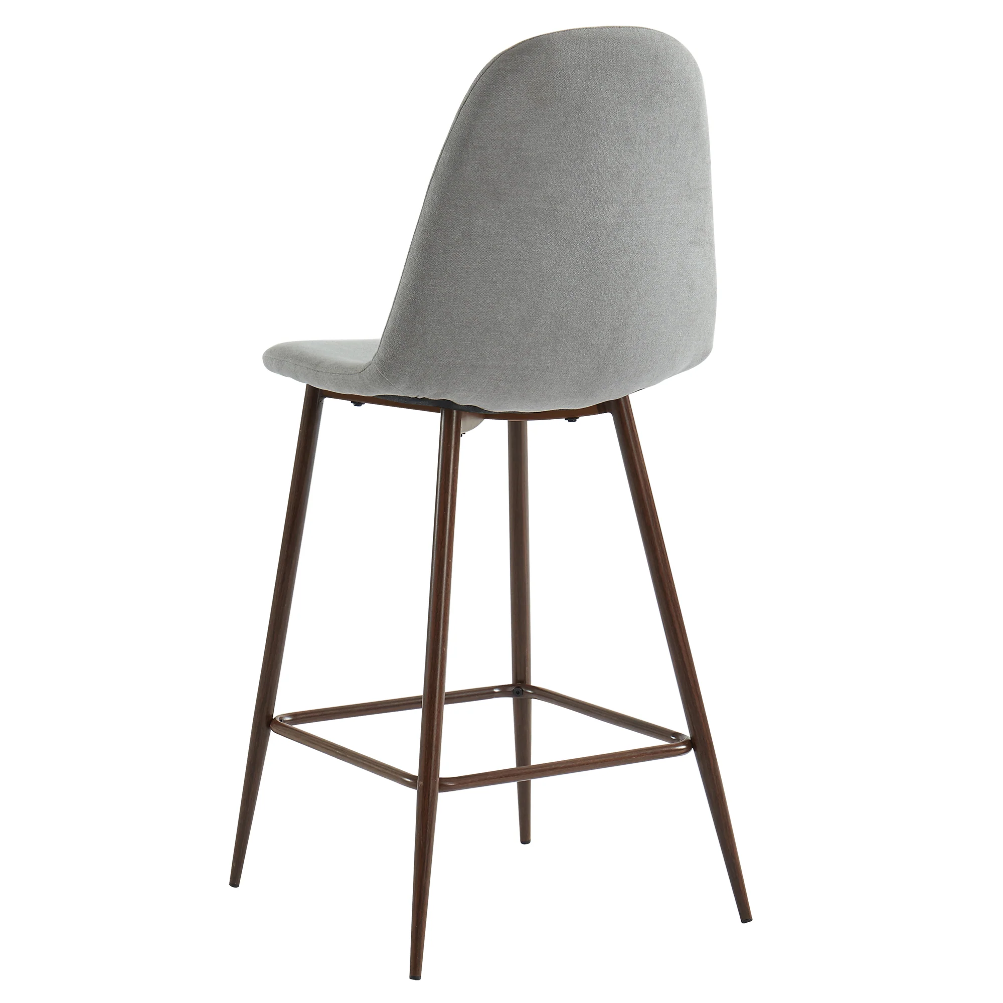 Worldwide Home Furnishings Onio-26'' Counter Stool-Grey/Walnut Leg 26" Counter Stool, Set Of 2 203-616WL/GY - Image 4