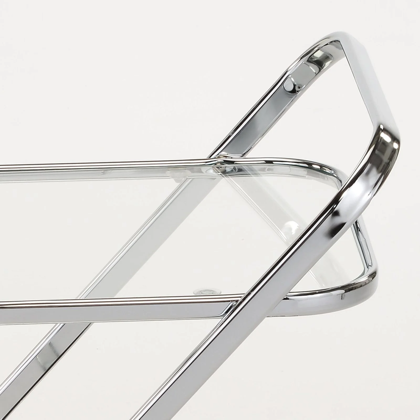 Worldwide Home Furnishings Oriso-2-Tier Bar Cart-Chrome 2-Tier Bar Cart 556-093CH - Image 6