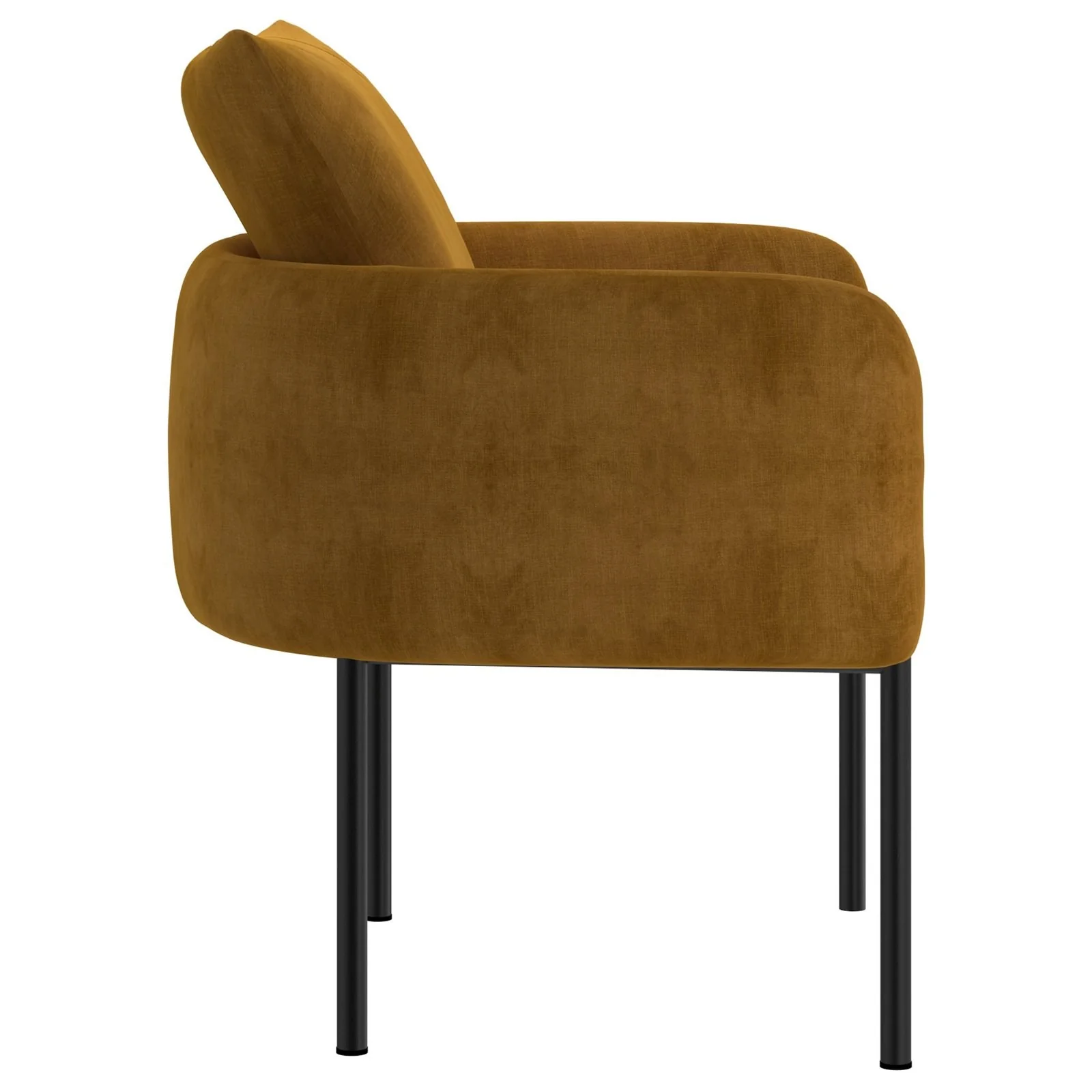 Worldwide Home Furnishings Petrie-Accent Chair-Mustard Accent Chair 403-556MUS/BK - Image 3