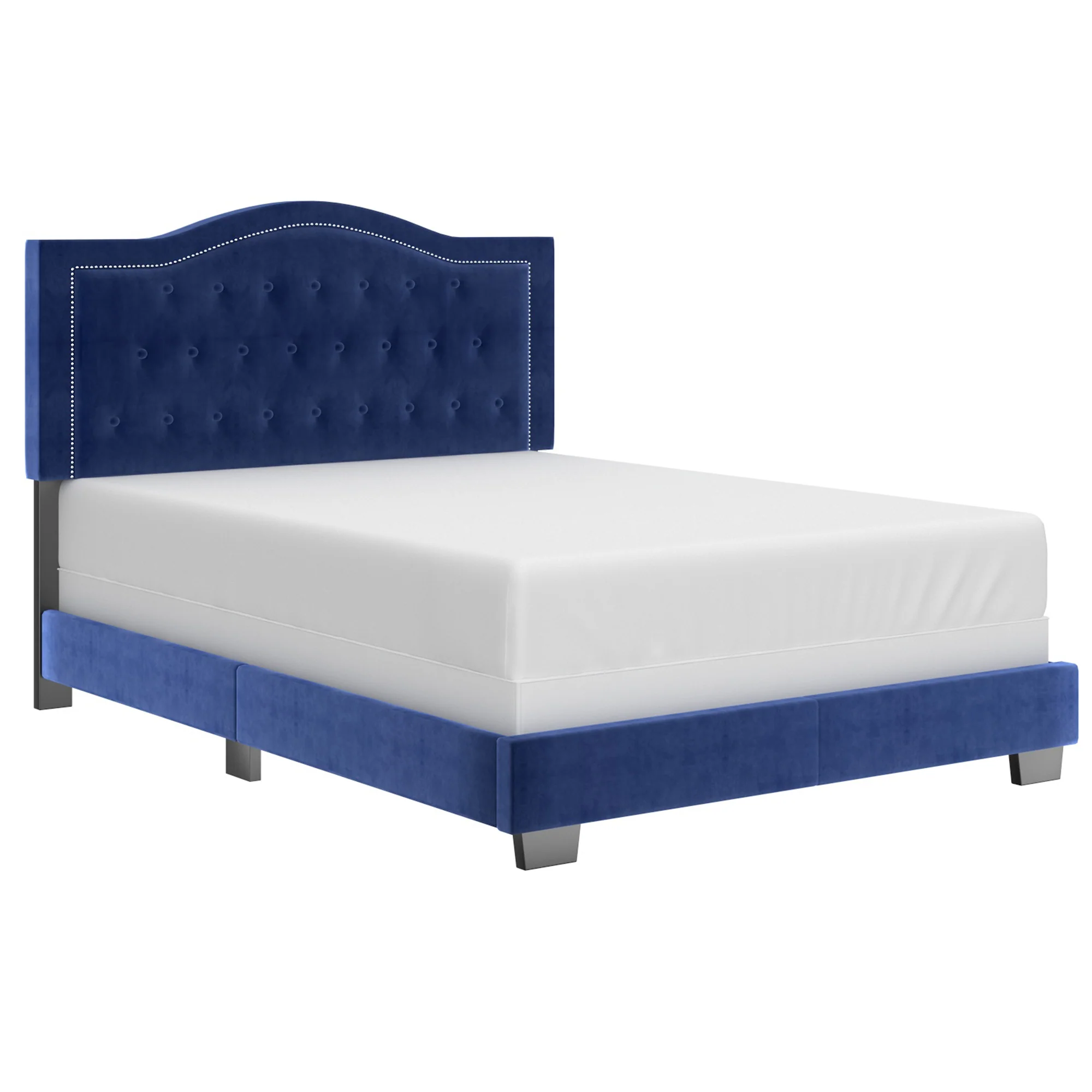 Worldwide Home Furnishings Pixie-60'' Bed-Blue 60" Queen Bed 101-296Q-NAV - Image 2