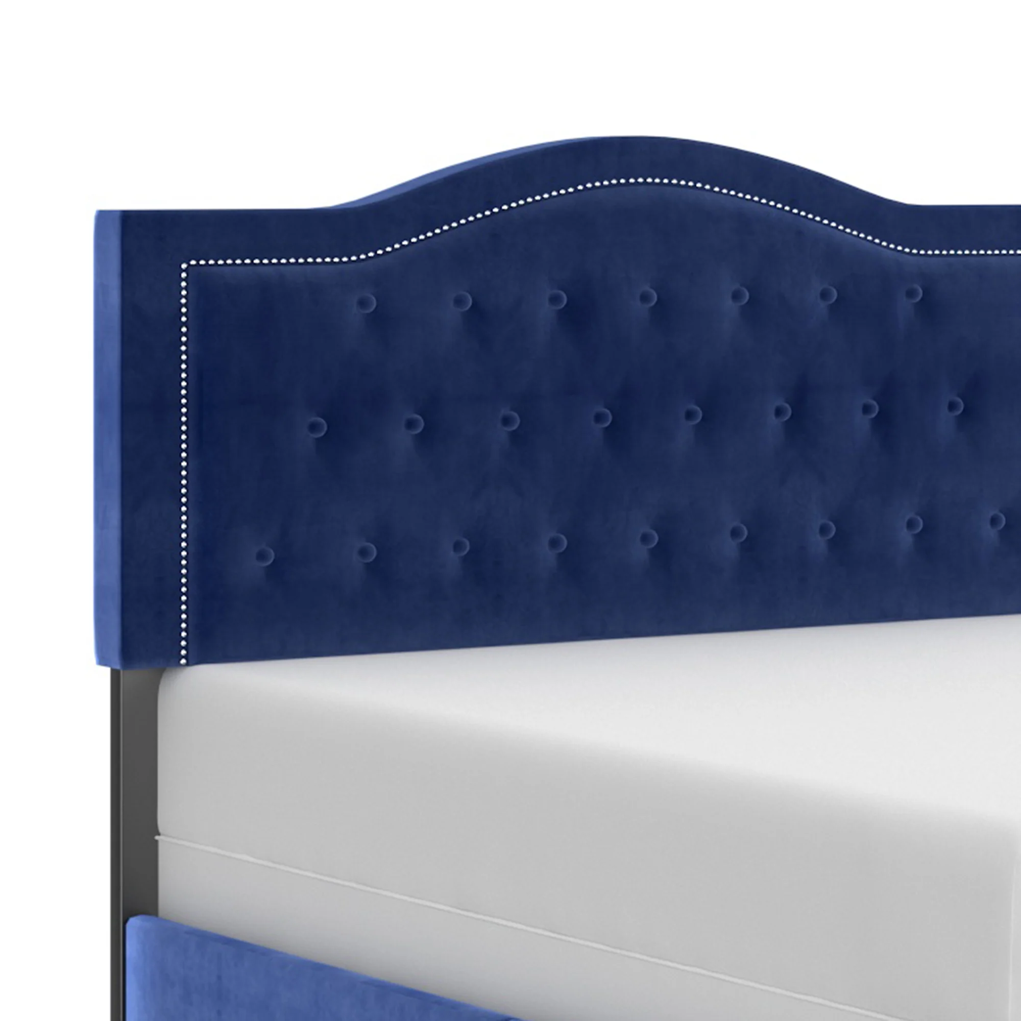 Worldwide Home Furnishings Pixie-60'' Bed-Blue 60" Queen Bed 101-296Q-NAV - Image 5