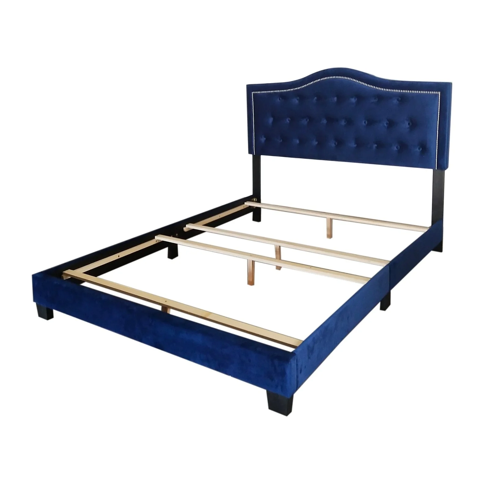 Worldwide Home Furnishings Pixie-60'' Bed-Blue 60" Queen Bed 101-296Q-NAV - Image 6