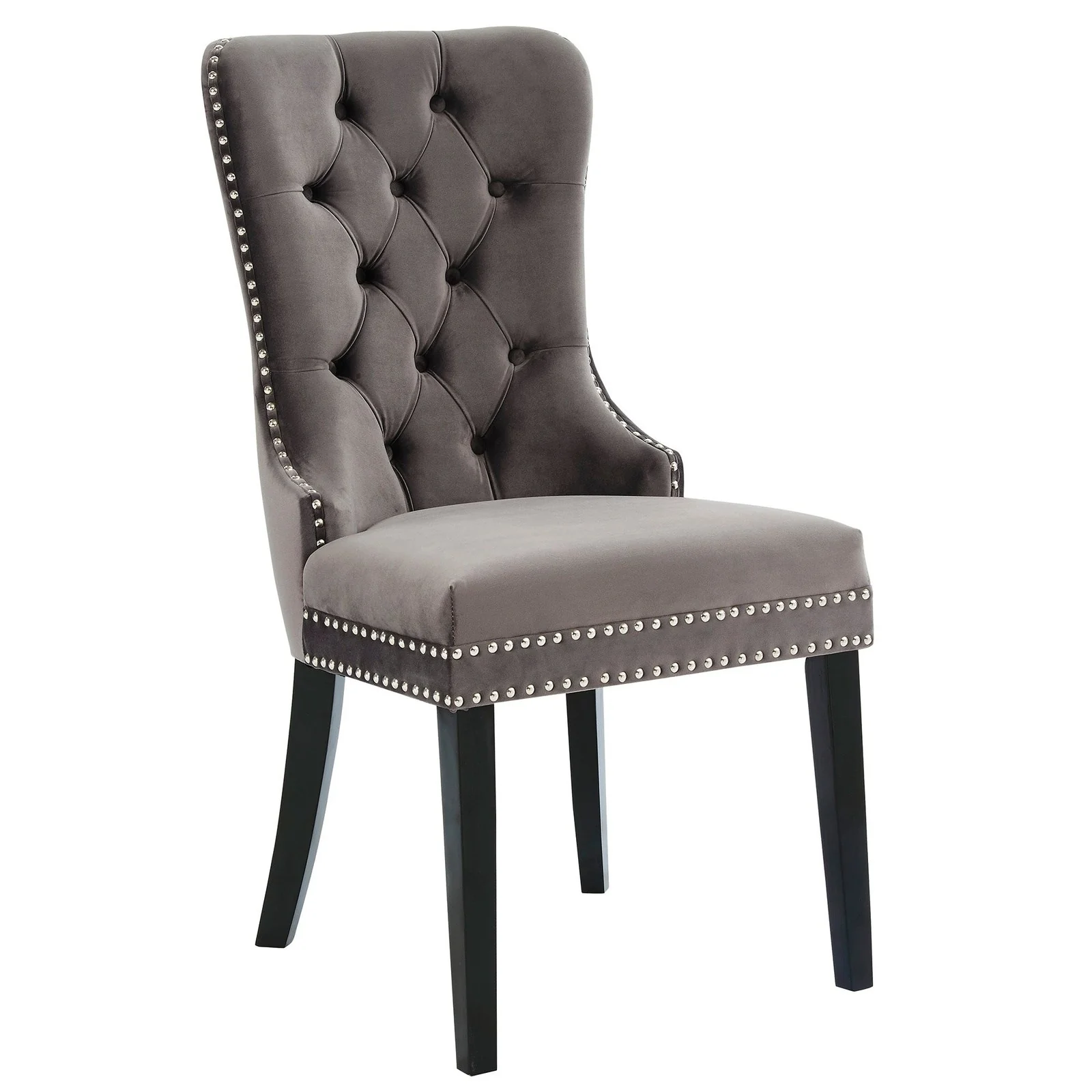 Worldwide Home Furnishings Rizzo-Side Chair-Grey Side Chair, Set Of 2 202-080GY - Image 4