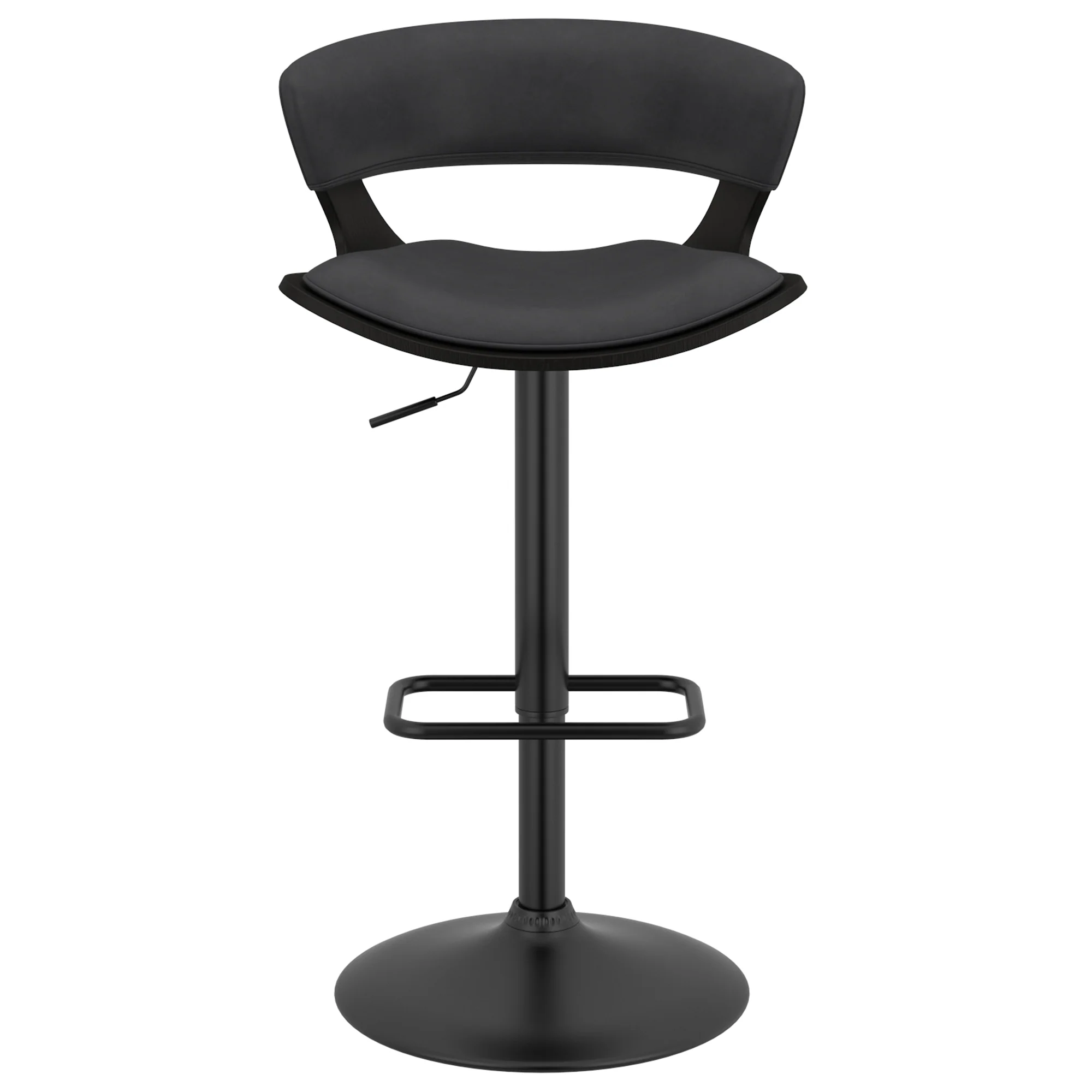 Worldwide Home Furnishings Rover-Air Lift Stool-Charcoal Adjustable Air-Lift Stool 203-554CH - Image 5