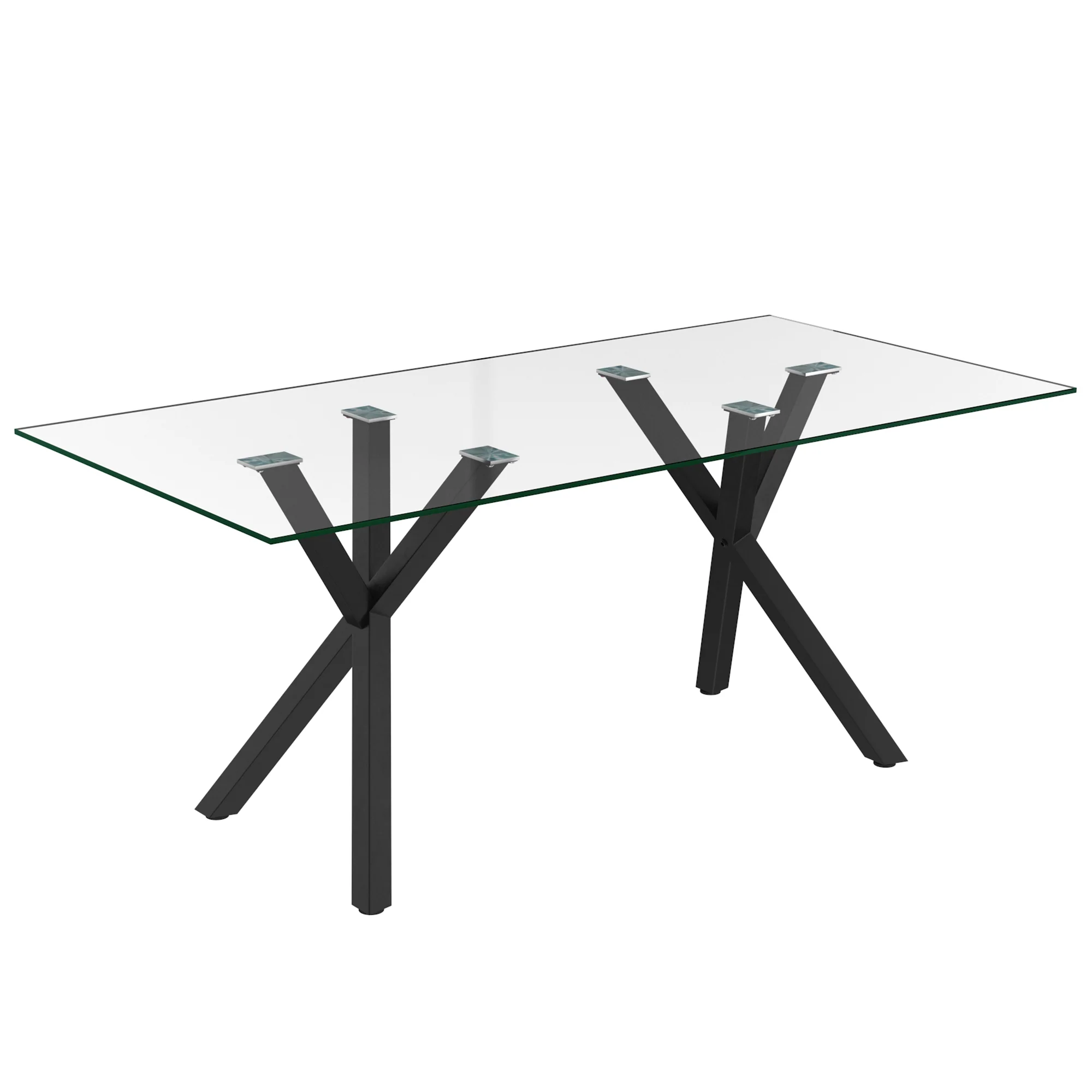 Worldwide Home Furnishings Stark Bk_Bianca Bg_Bk-7pc Dining Set 7pc Dining Set 207-535BK/086BG - Image 3