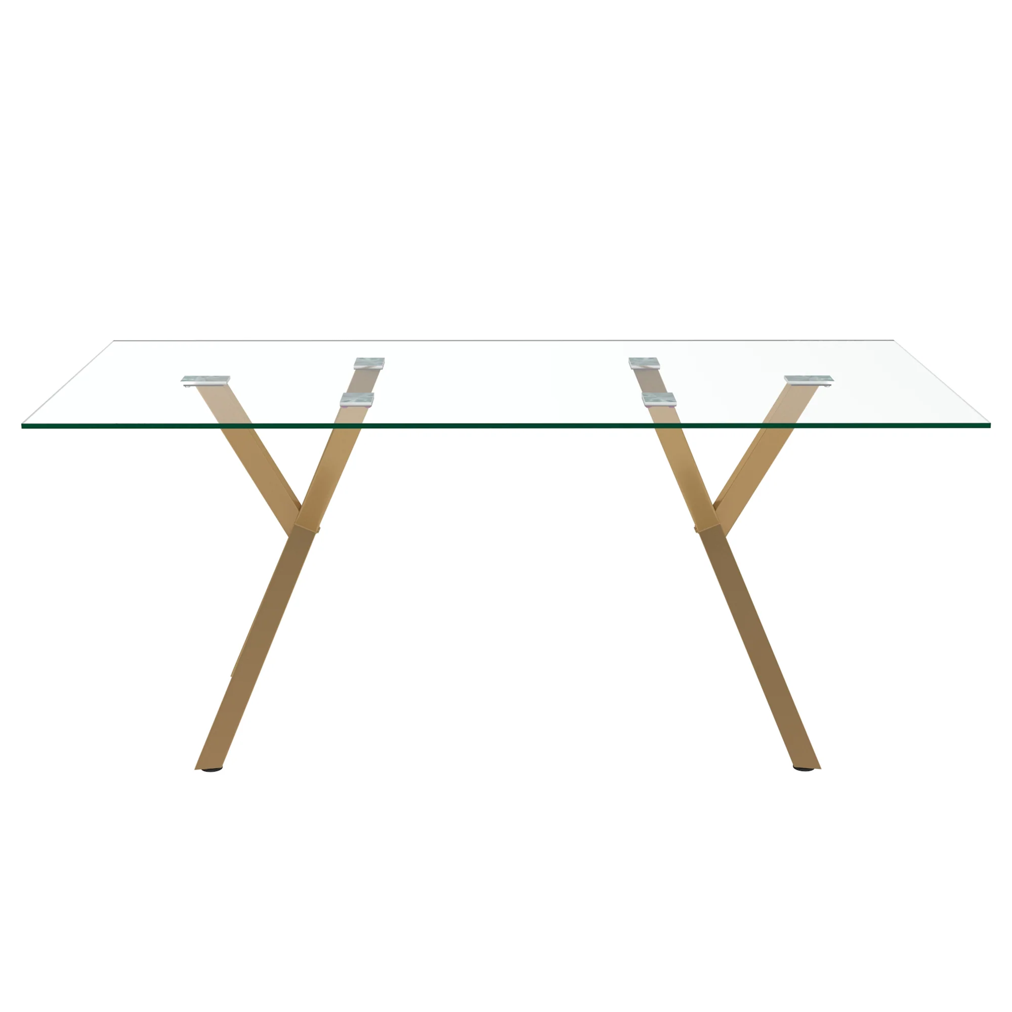 Worldwide Home Furnishings Stark Gl_Akira Gry-7pc Dining Set 7pc Dining Set 207-535GL_673GRY - Image 3