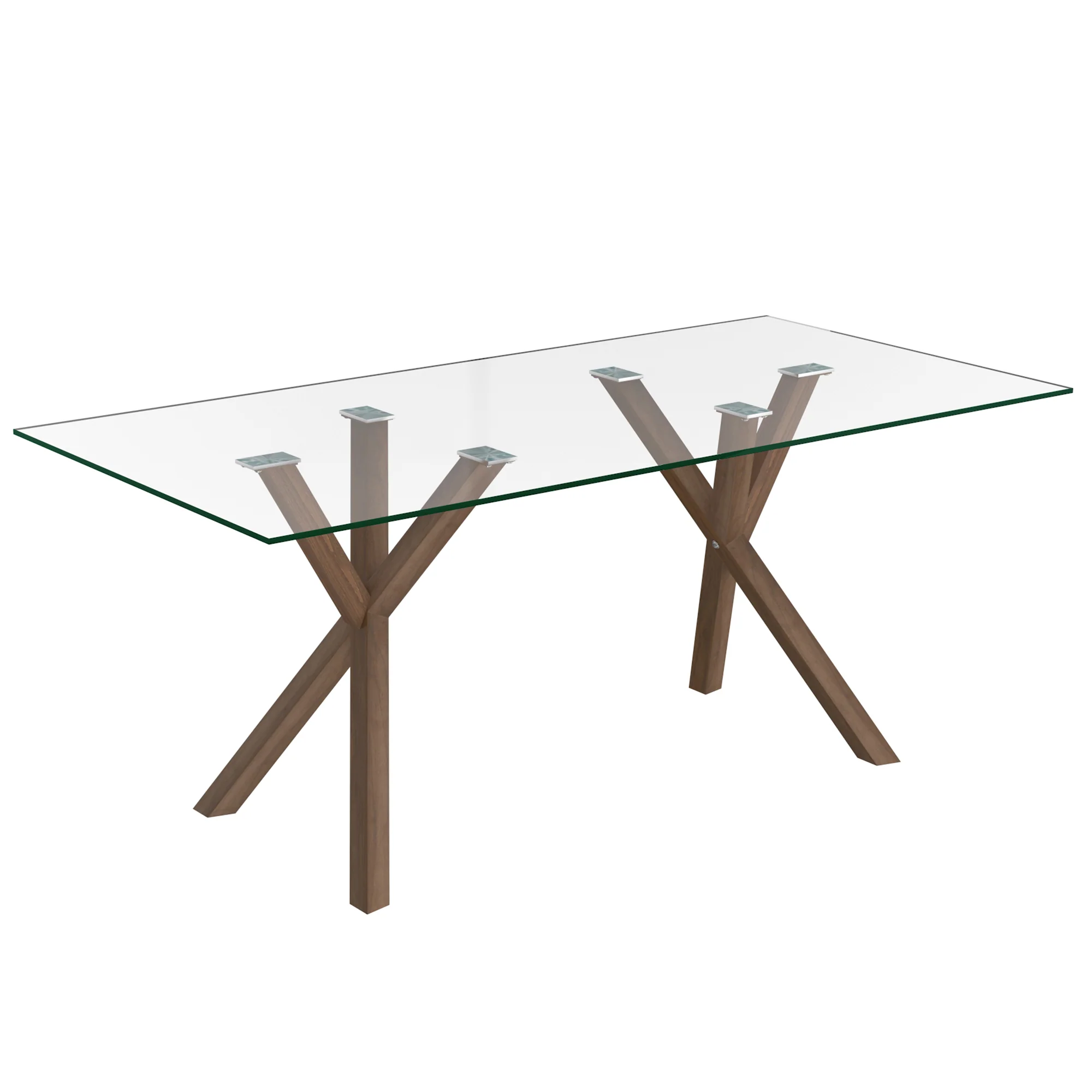 Worldwide Home Furnishings Stark Wal_Zuni Gy-7pc Dining Set 7pc Dining Set 207-535WAL_581GY - Image 2