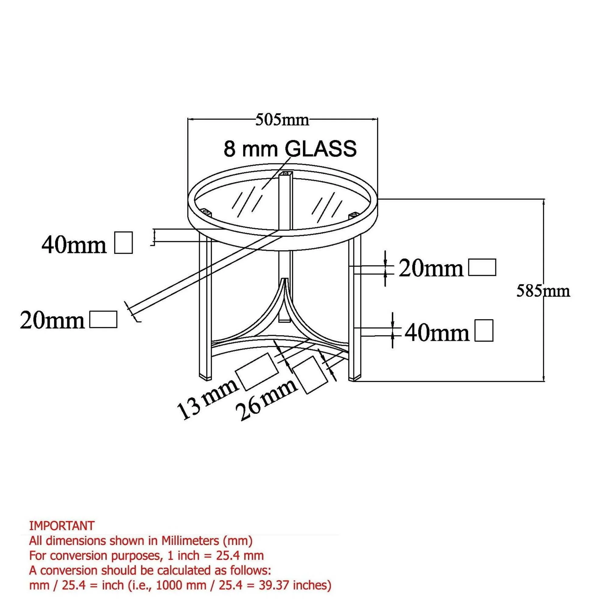 Worldwide Home Furnishings Strata-Accent Table-Chrome Round Accent Table 501-746 - Image 7
