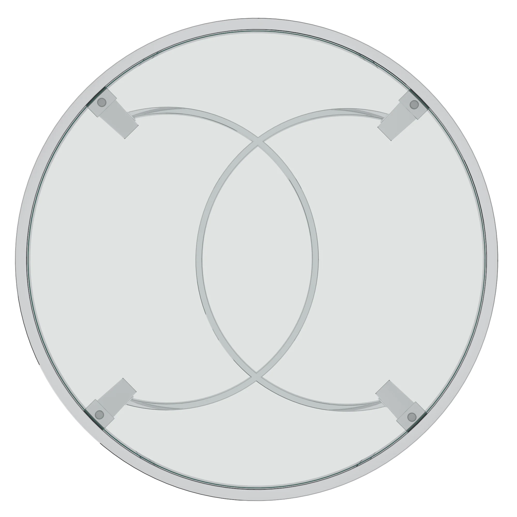 Worldwide Home Furnishings Strata-Coffee Table-Chrome Round Coffee Table 301-746 - Image 5