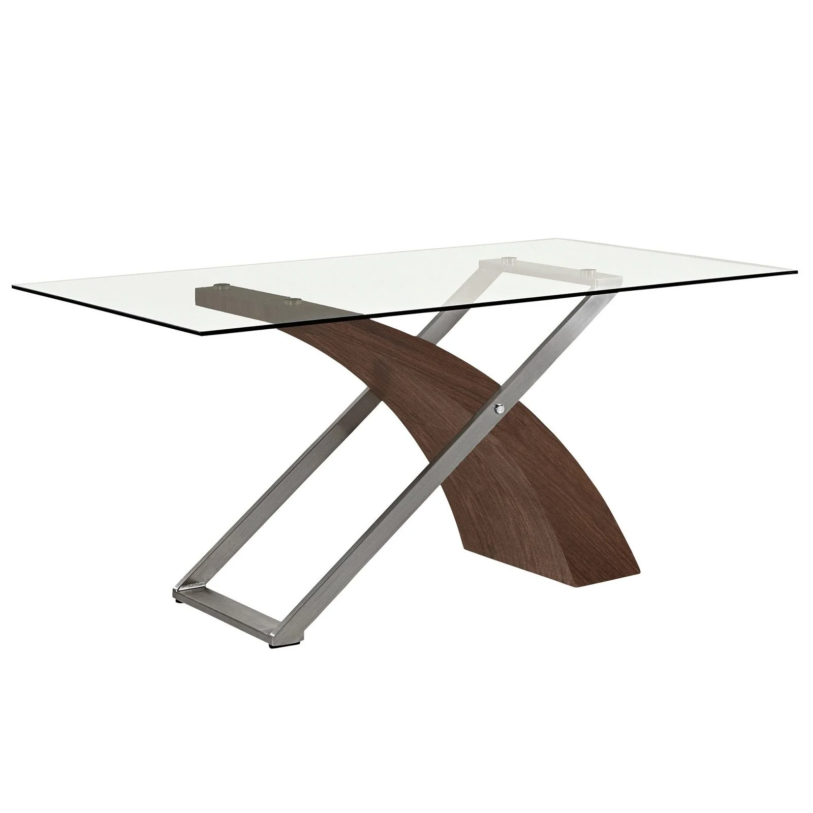 Worldwide Home Furnishings Veneta-Dining Table-Walnut Rectangular Dining Table 201-931 - Image 4