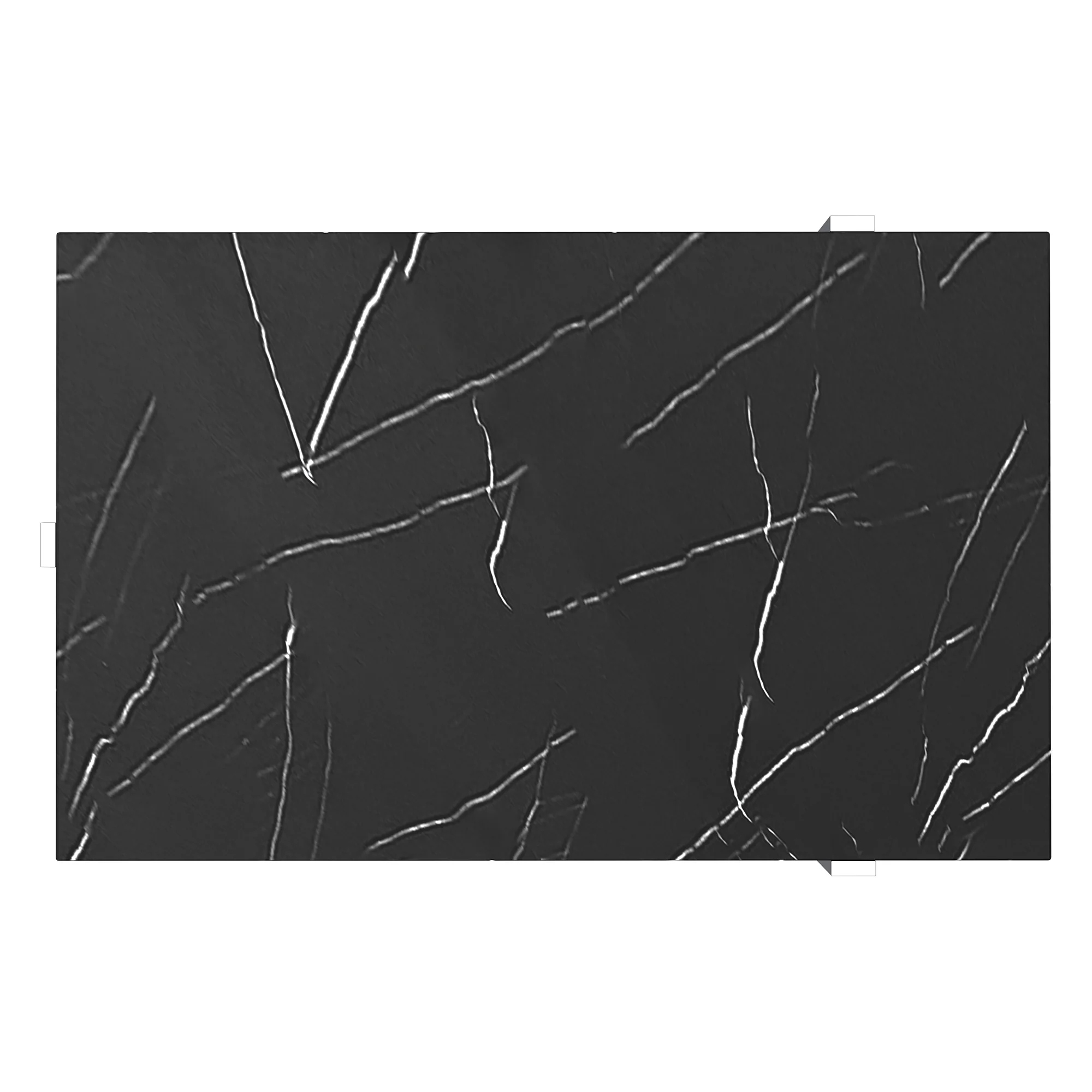 Worldwide Home Furnishings Veno-Coffee Table-Black/Silver Rectangular Coffee Table 301-624BK_CH - Image 5