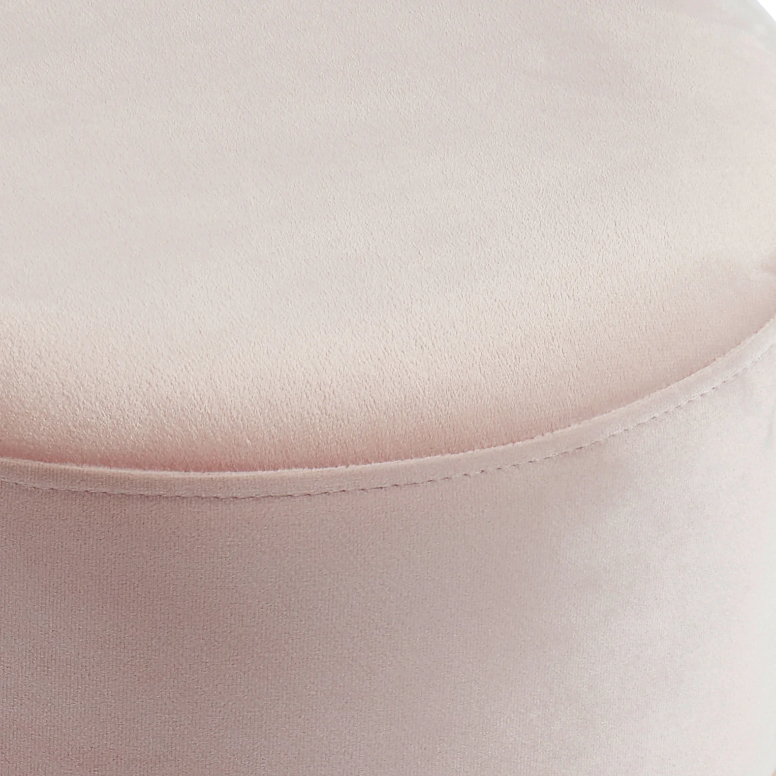 Worldwide Home Furnishings Violet-Round Ottoman-Blush Pink Round Ottoman 402-507PK - Image 3
