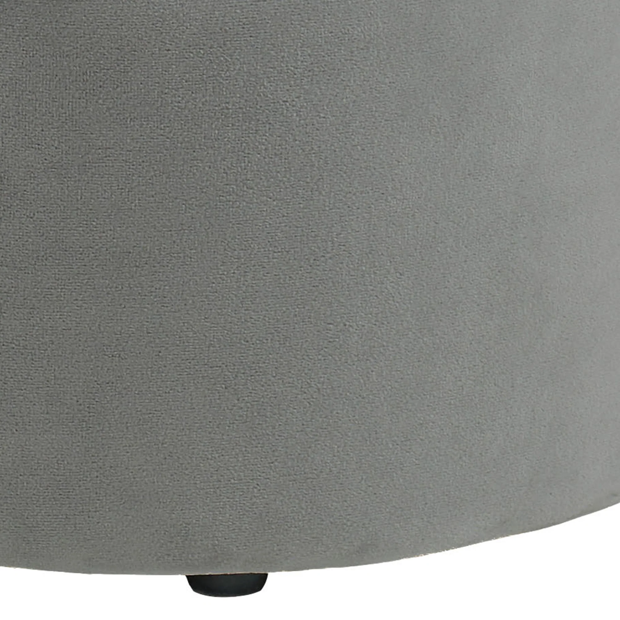 Worldwide Home Furnishings Violet-Round Ottoman-Grey Round Ottoman 402-507GY - Image 6