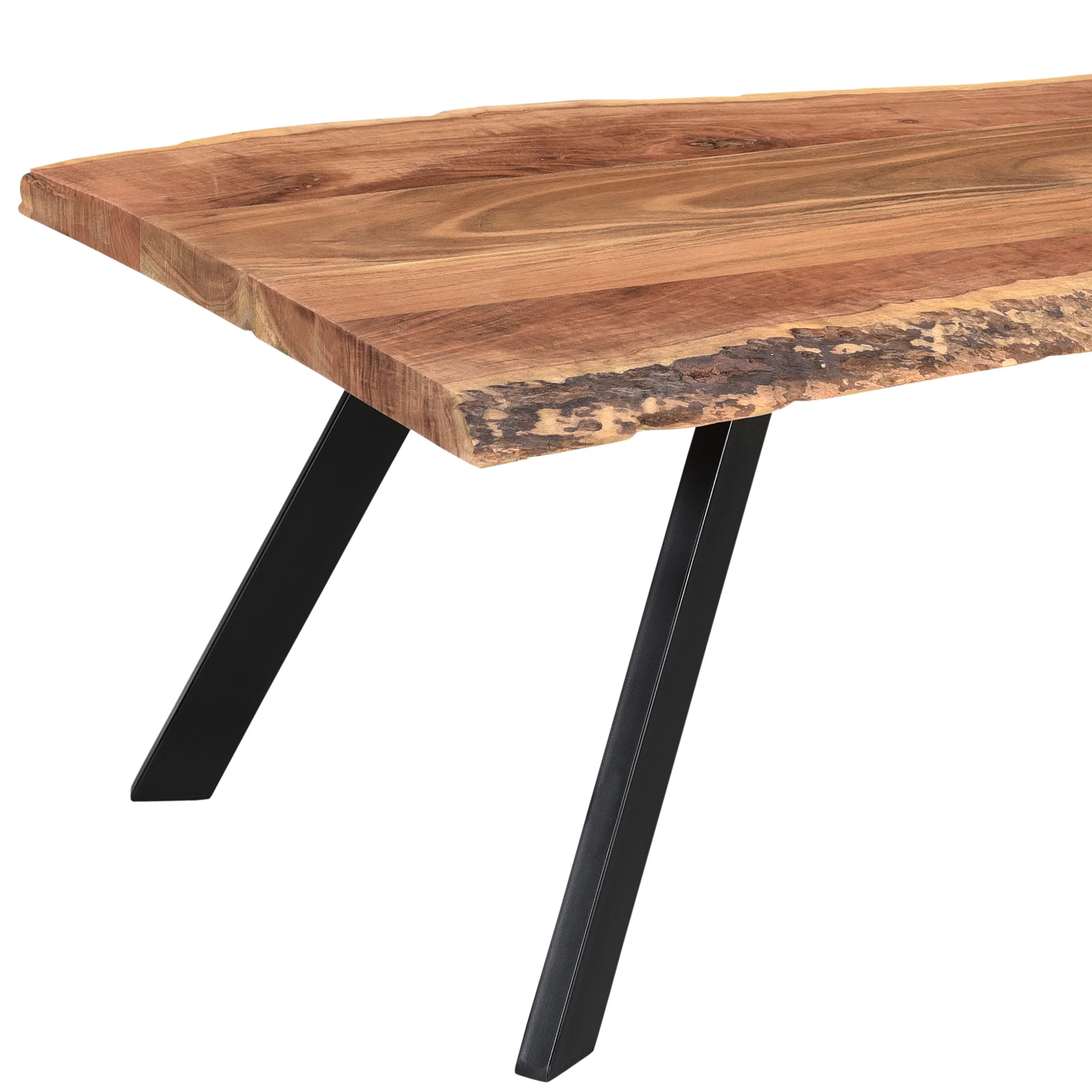 Worldwide Home Furnishings Virag-Coffee Table-Natural Rectangular Coffee Table 301-571NT - Image 4