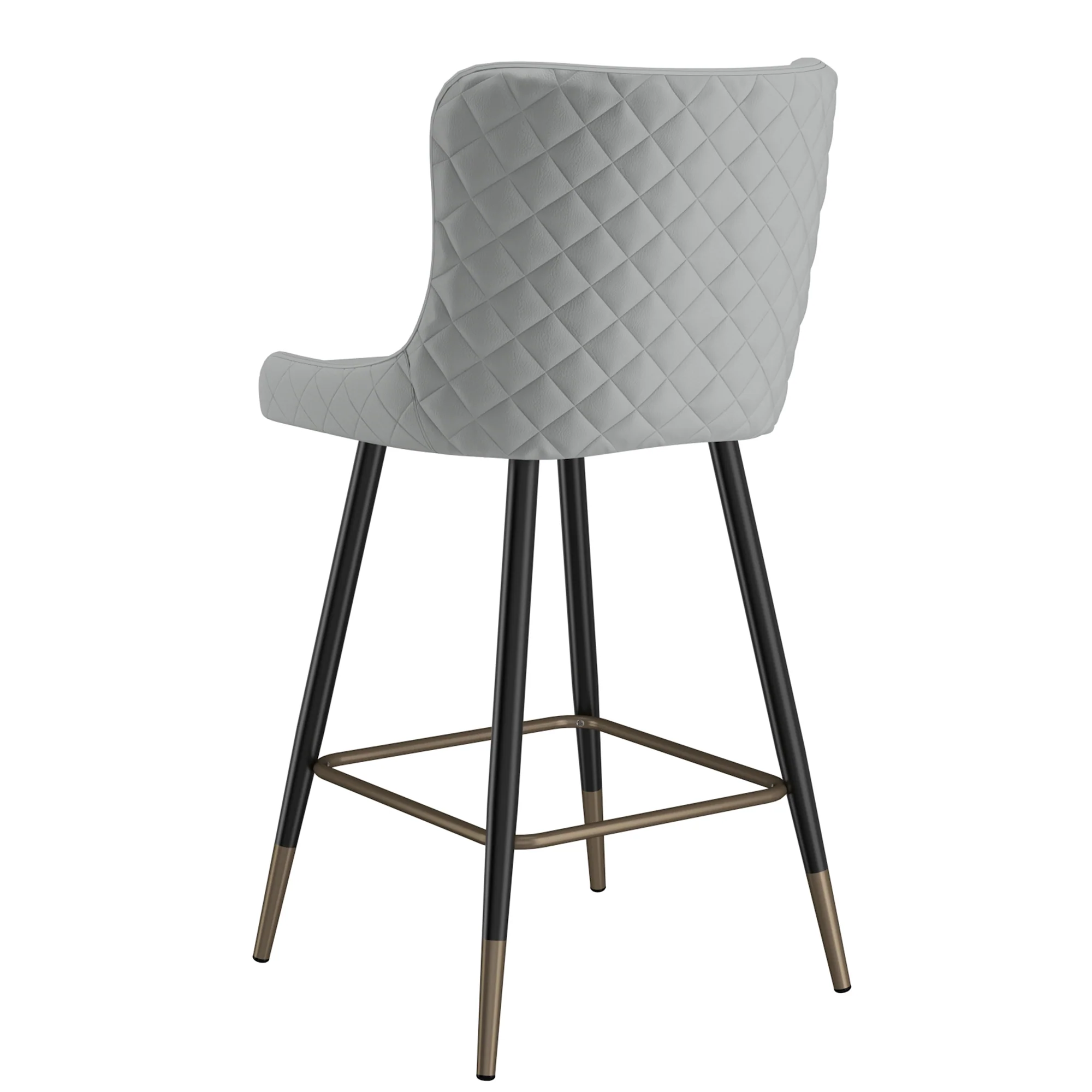 Worldwide Home Furnishings Xander-26'' Counter Stool-Light Grey 26" Counter Stool, Set Of 2 203-620LG - Image 4