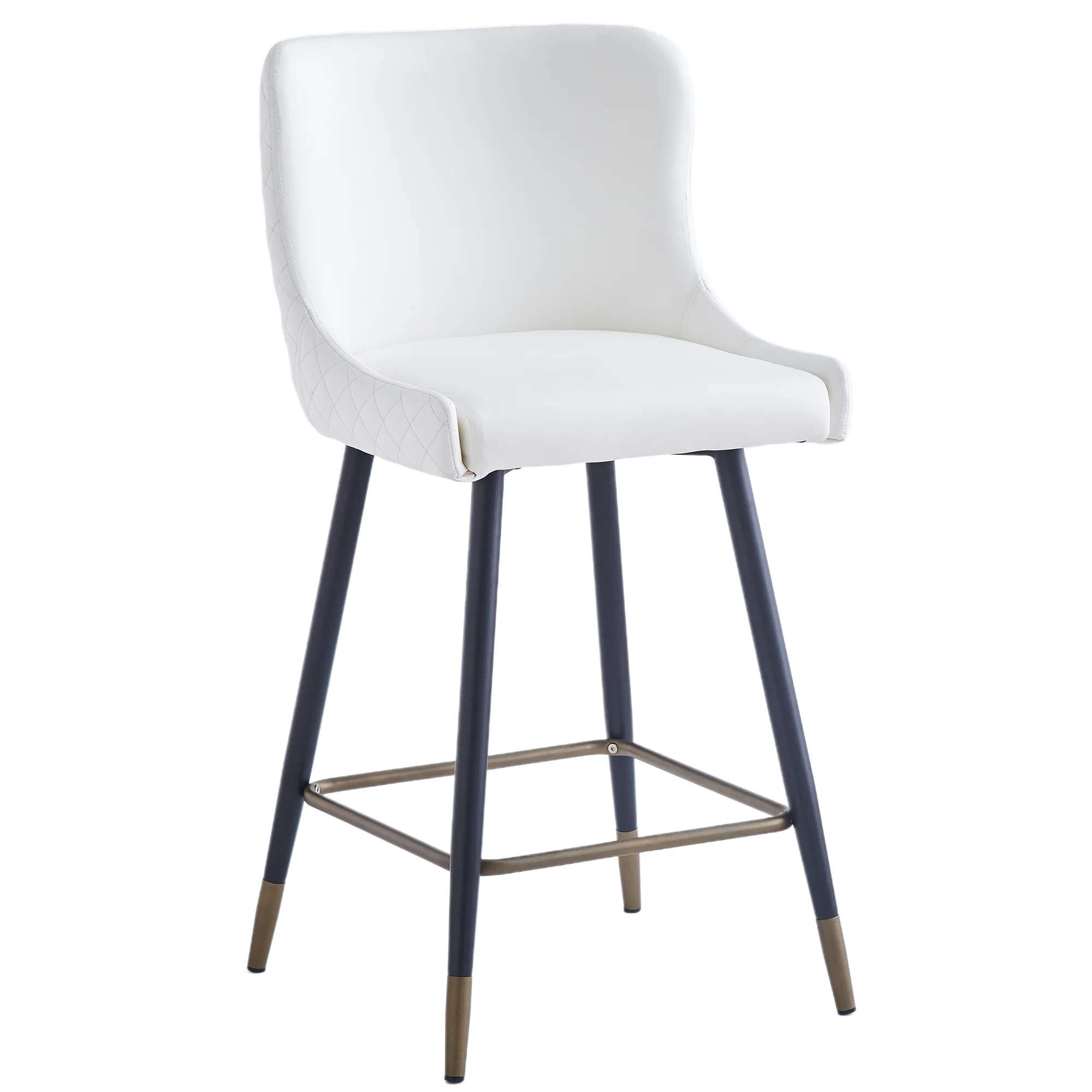 Worldwide Home Furnishings Xander-26'' Counter Stool-White 26" Counter Stool, Set Of 2 203-620WT - Image 3