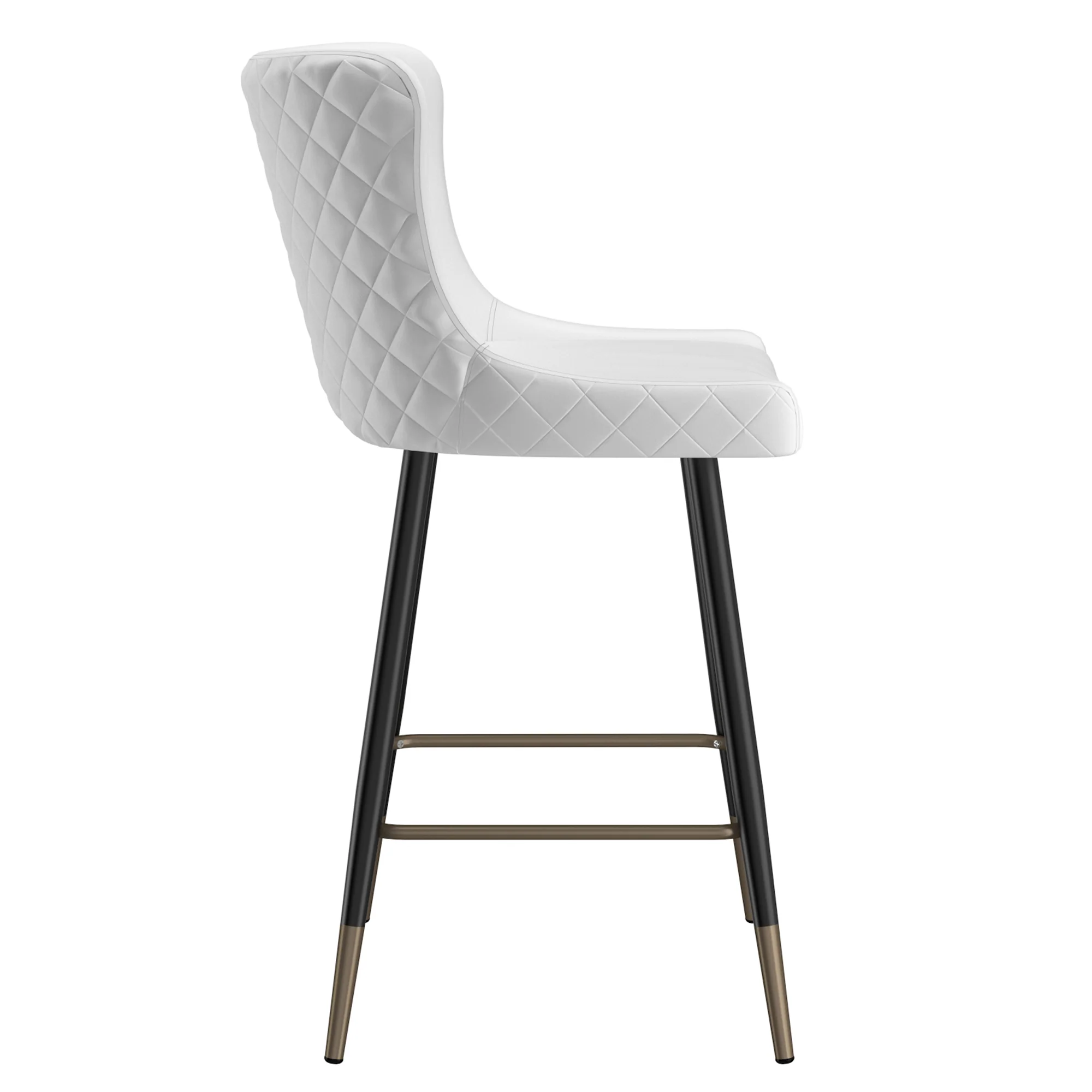 Worldwide Home Furnishings Xander-26'' Counter Stool-White 26" Counter Stool, Set Of 2 203-620WT - Image 6