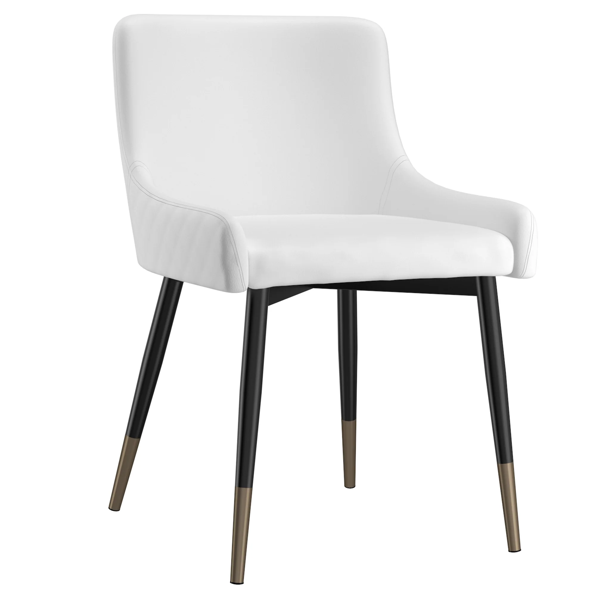 Worldwide Home Furnishings Xander-Side Chair-White Side Chair, Set Of 2 202-620WT - Image 3