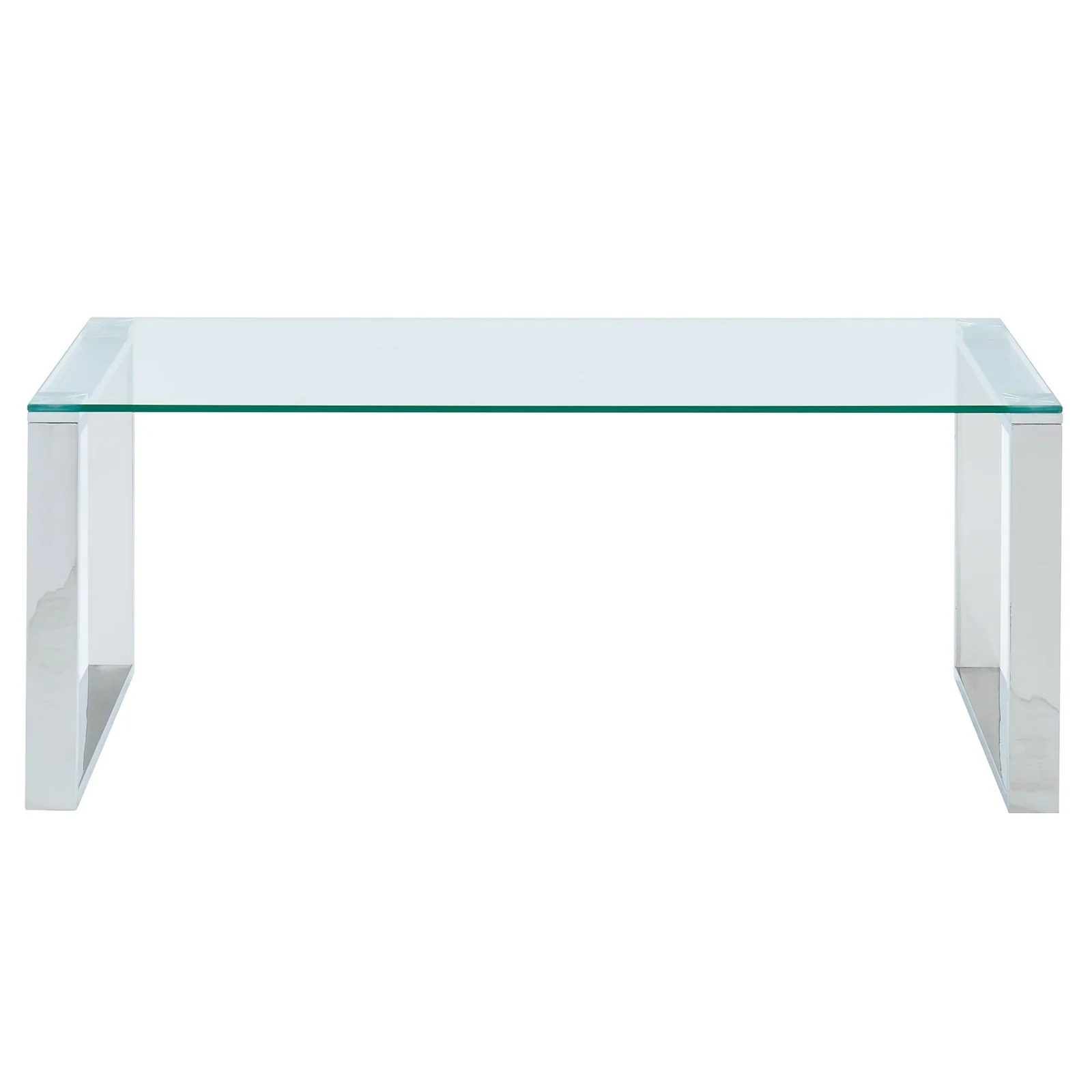 Worldwide Home Furnishings Zevon-Coffee Table-Silver Rectangular Coffee Table 301-408CH - Image 4