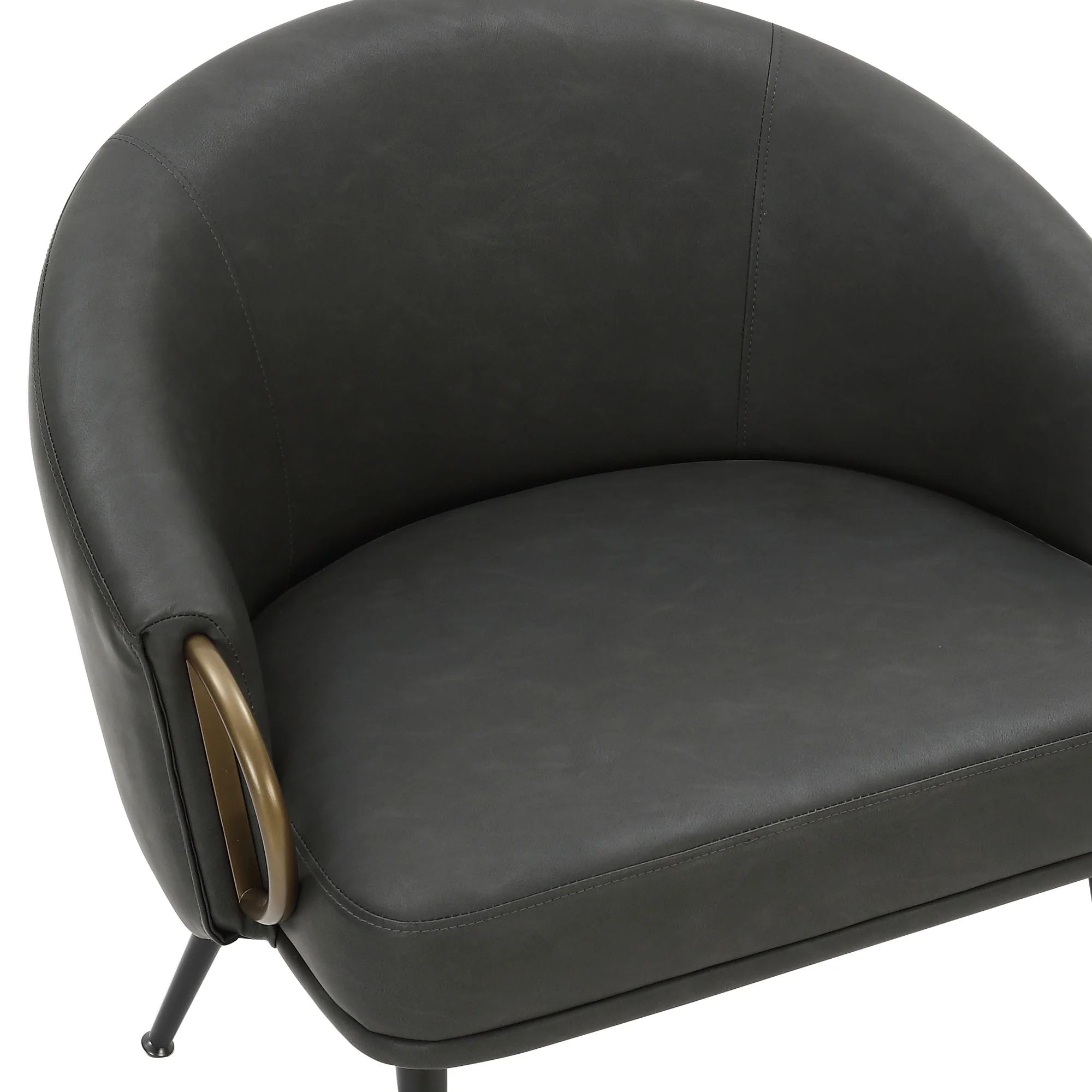 Worldwide Home Furnishings Zita-Accent Chair-Charcoal Accent Chair 403-668CH - Image 6