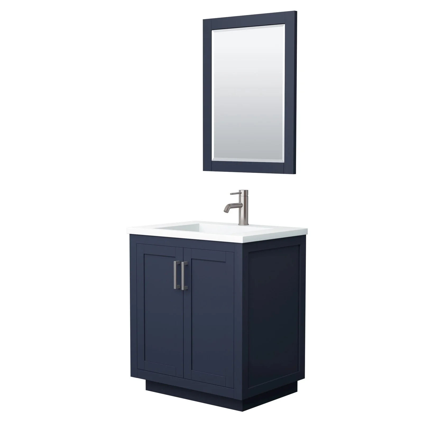 Wyndham Collection Miranda 30 Inch Single Bathroom Vanity in Dark Blue - Image 8
