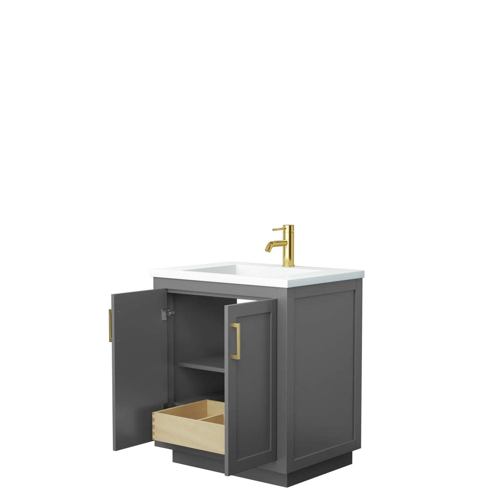 Wyndham Collection Miranda 30 Inch Single Bathroom Vanity in Dark Gray - Image 19