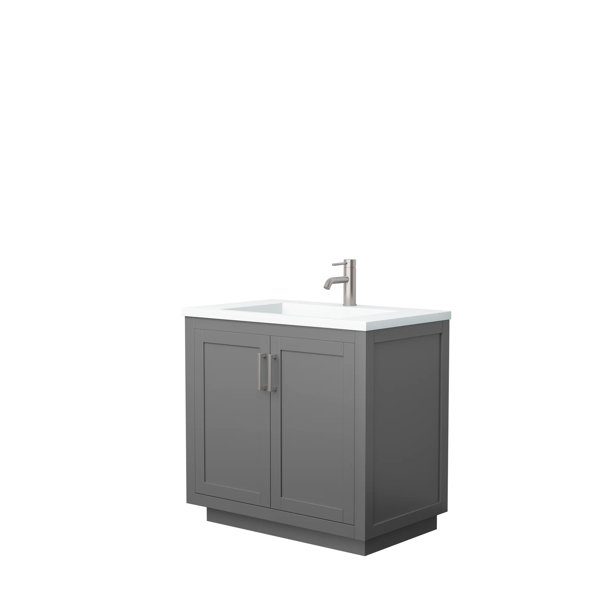 Wyndham Collection Miranda 36 Inch Single Bathroom Vanity in Dark Gray - Image 12