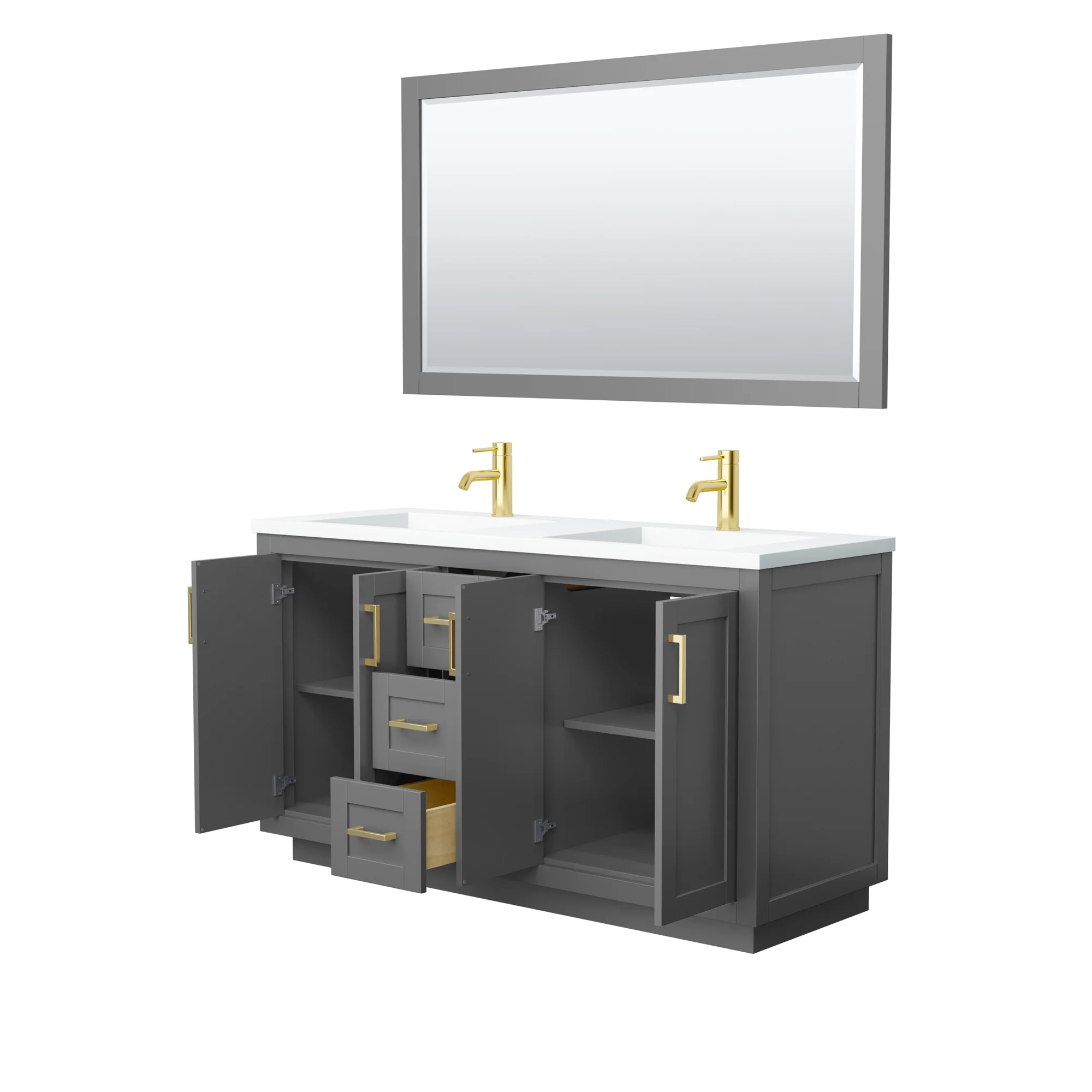 Wyndham Collection Miranda 60 Inch Double Bathroom Vanity in Dark Gray - Image 15