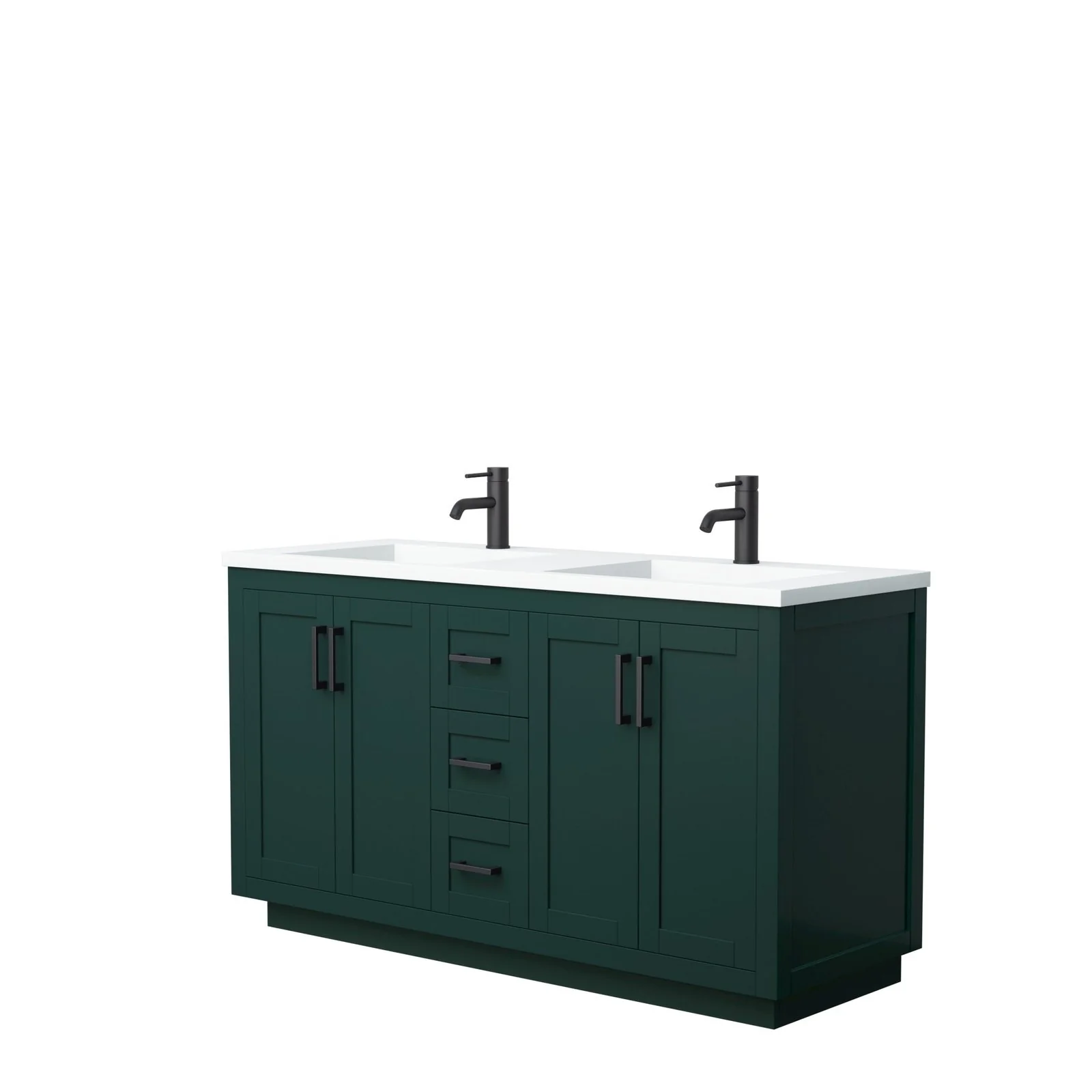 Wyndham Collection Miranda 60 Inch Double Bathroom Vanity in Green - Image 5